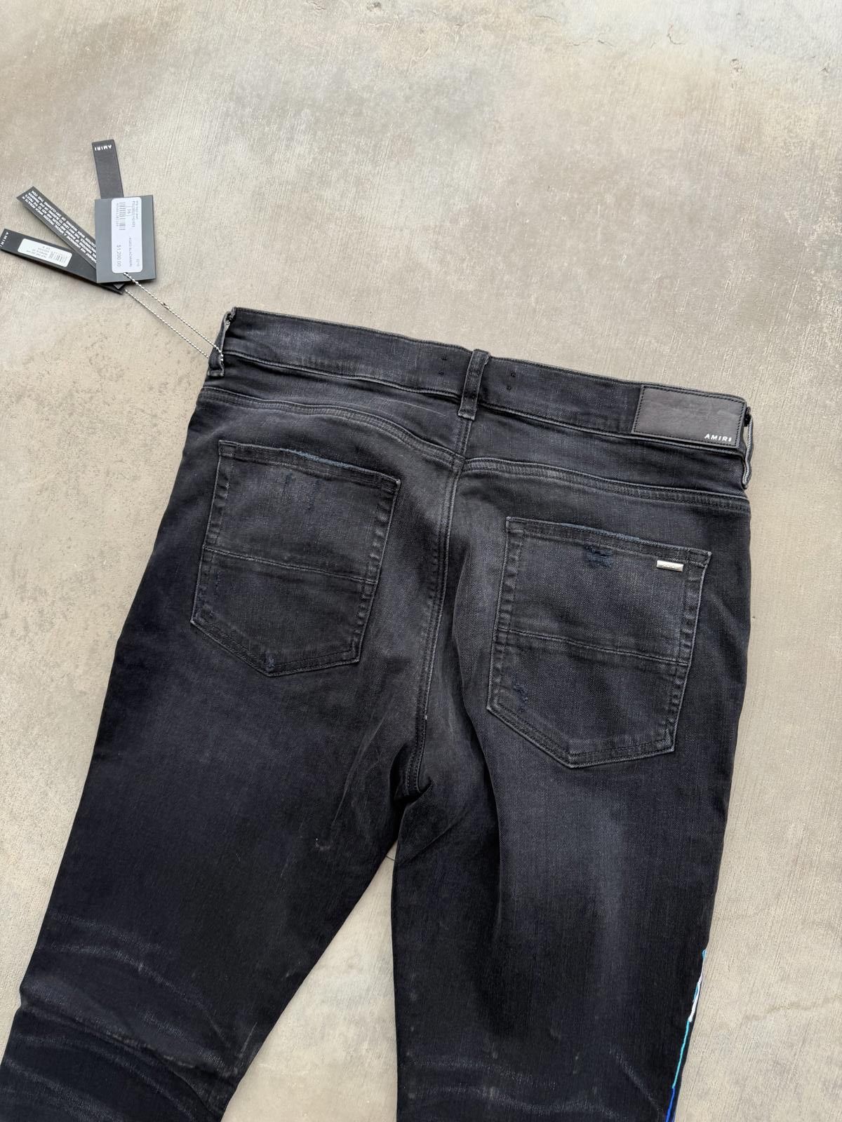 Amiri Amiri Paint Drip Logo Jeans Black 36 NWT Authentic Rare Size US 36 / EU 52 - 5 Thumbnail
