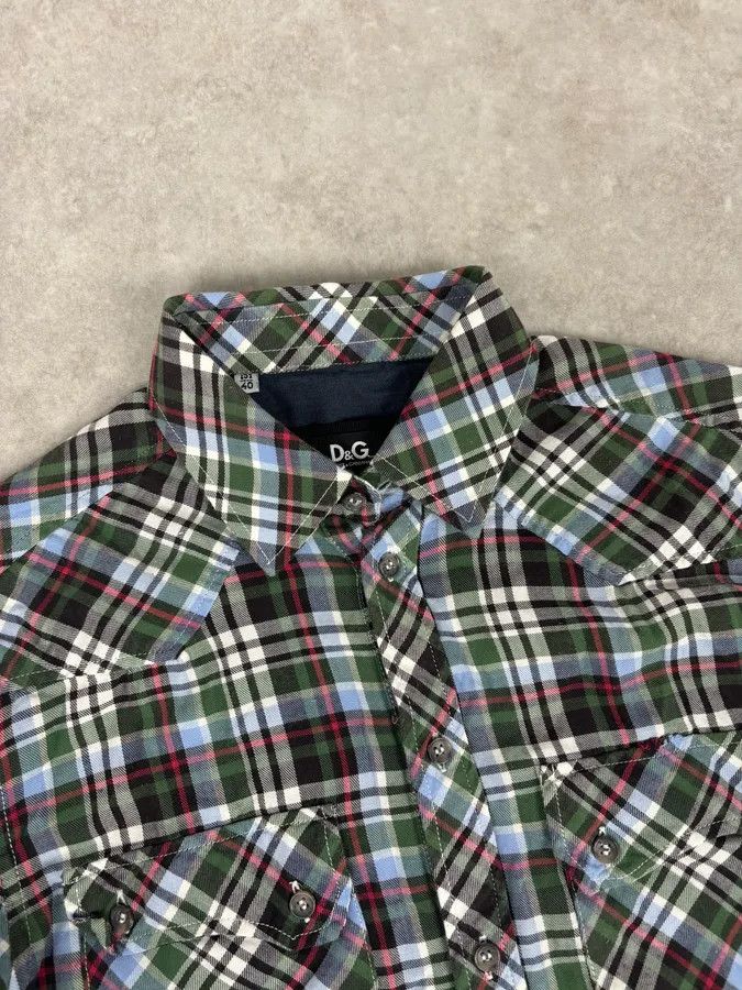 Dolce & Gabbana AW2008 Dolce & Gabbana Green Tartan Checkered Western Shirt Size US M / EU 48-50 / 2 - 5 Thumbnail
