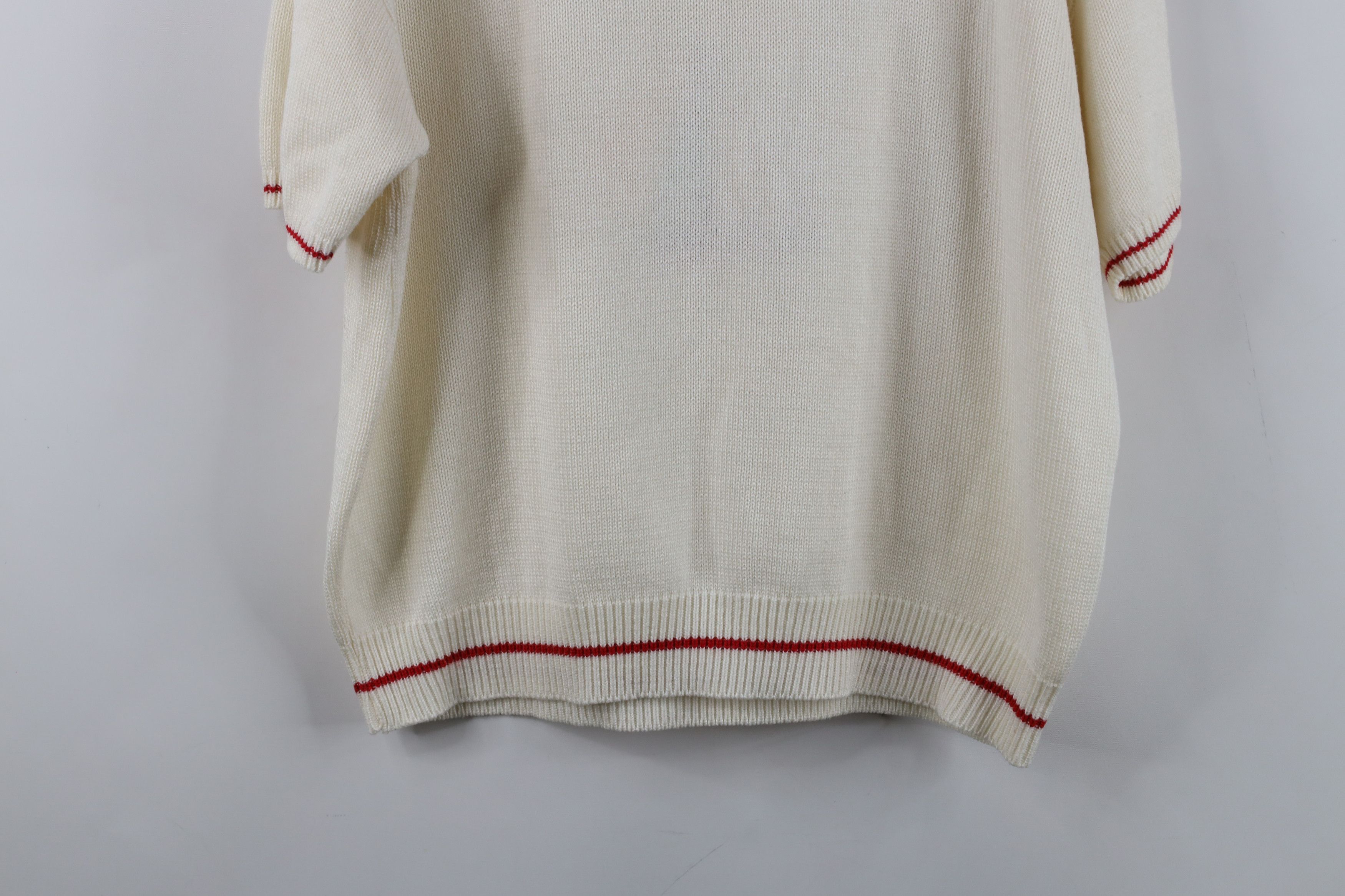 Vintage Vintage 70s Streetwear Sailboat Short Sleeve Knit Sweater Size XL / US 12-14 / IT 48-50 - 12 Thumbnail
