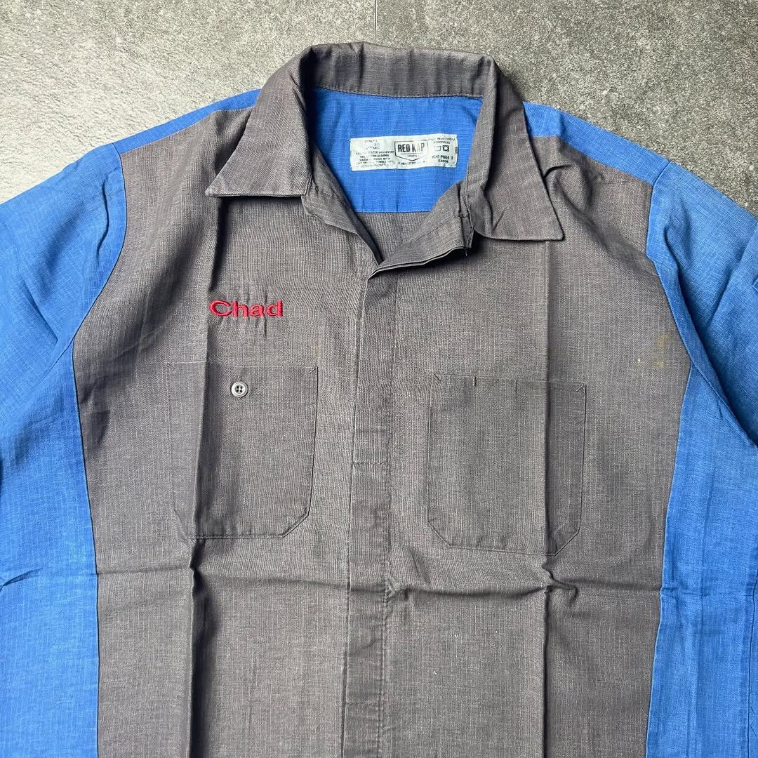 Red Kap 2000s Red Kap Two-Tone Workshirt 'Chad' Size US L / EU 52-54 / 3 - 2 Thumbnail