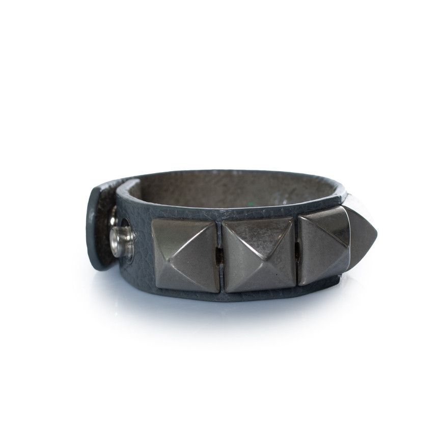 Undercover Under Cover, grey leather bracelet with studs Size ONE SIZE - 2 Thumbnail