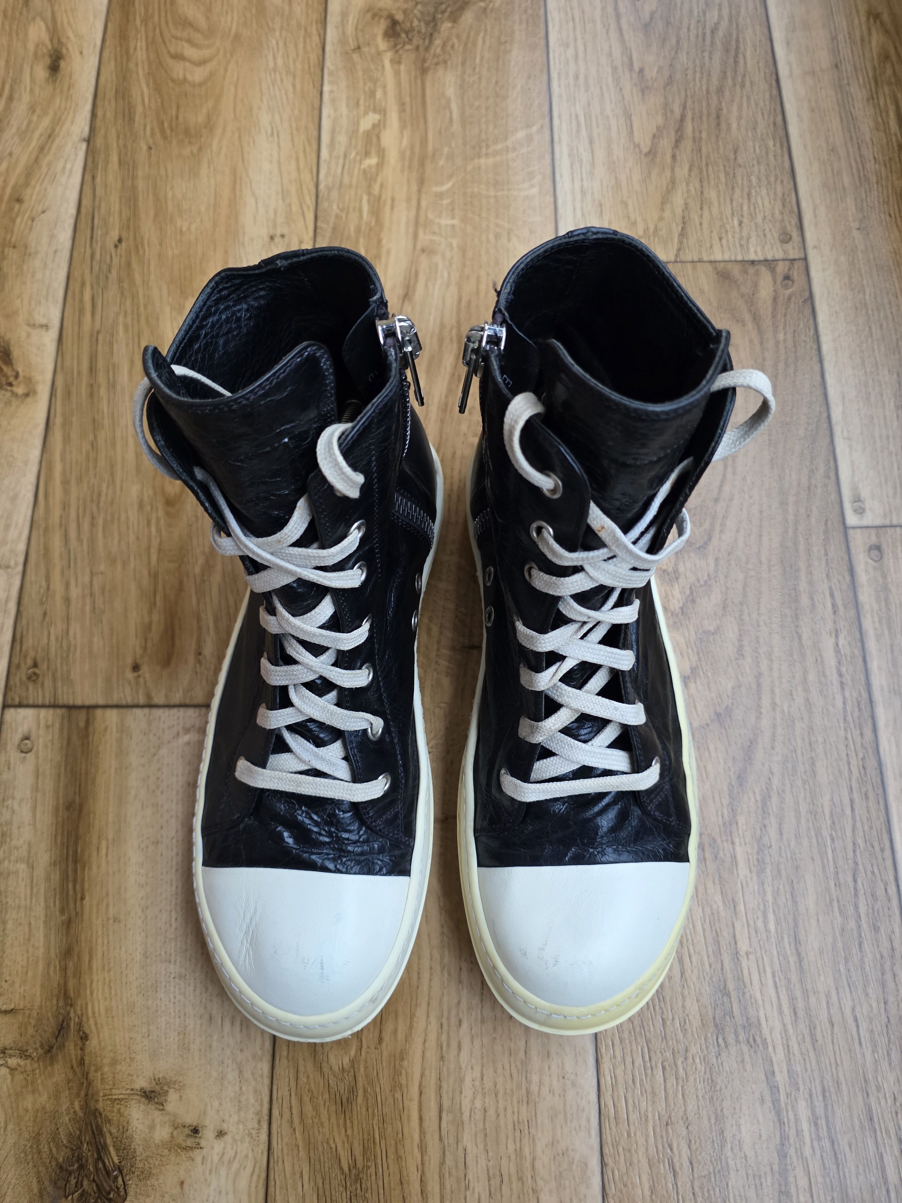 Rick Owens Rick Owens Cracked Effect Mainline Ramones Size US 9 / EU 42 - 11 Thumbnail