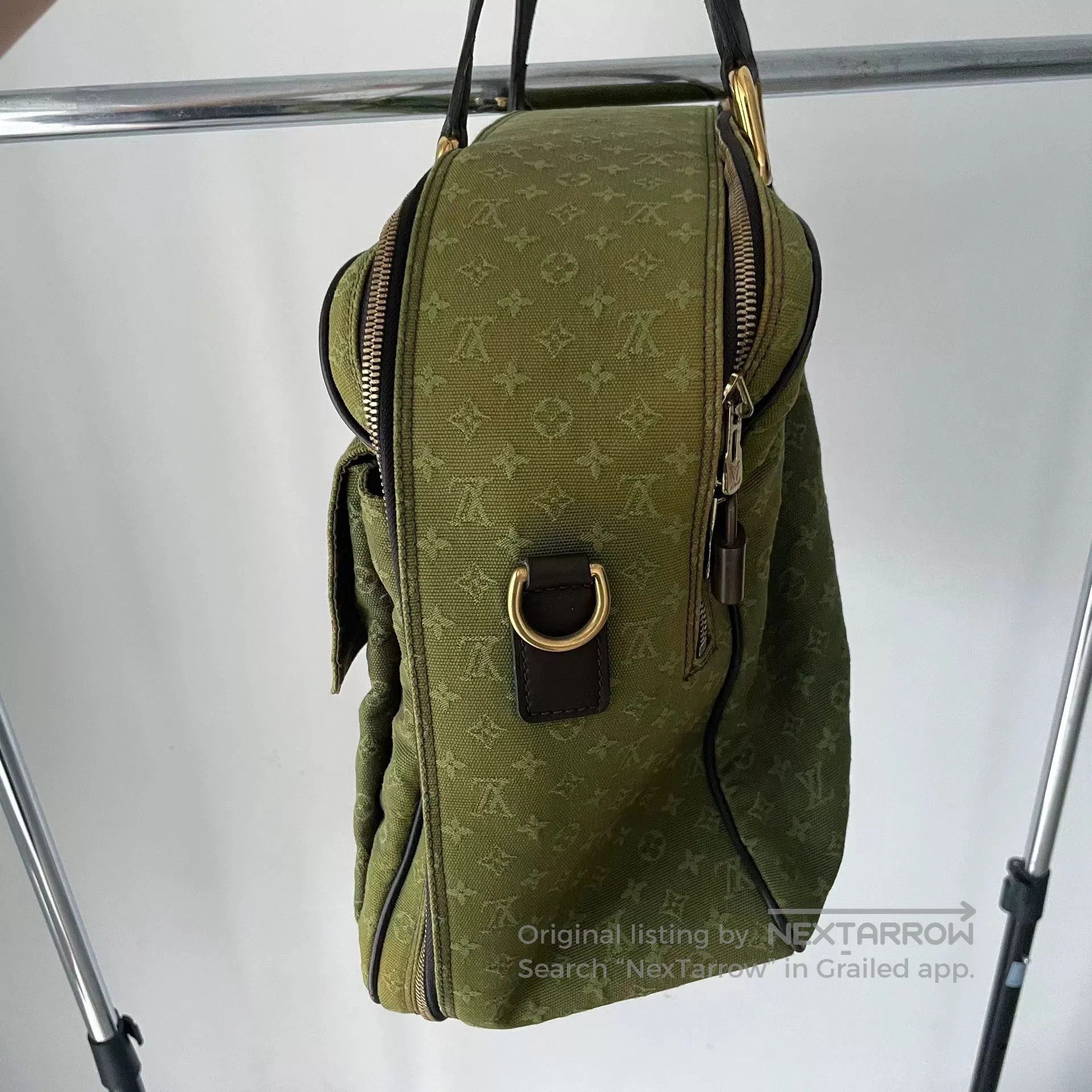 Louis Vuitton Louis Vuitton Military Green Denim Keepall. Size ONE SIZE - 3 Thumbnail