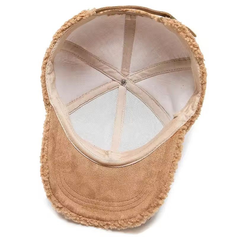 Japanese Brand Artificial Plush Lamb Wool Baseball Cap Size ONE SIZE - 4 Thumbnail