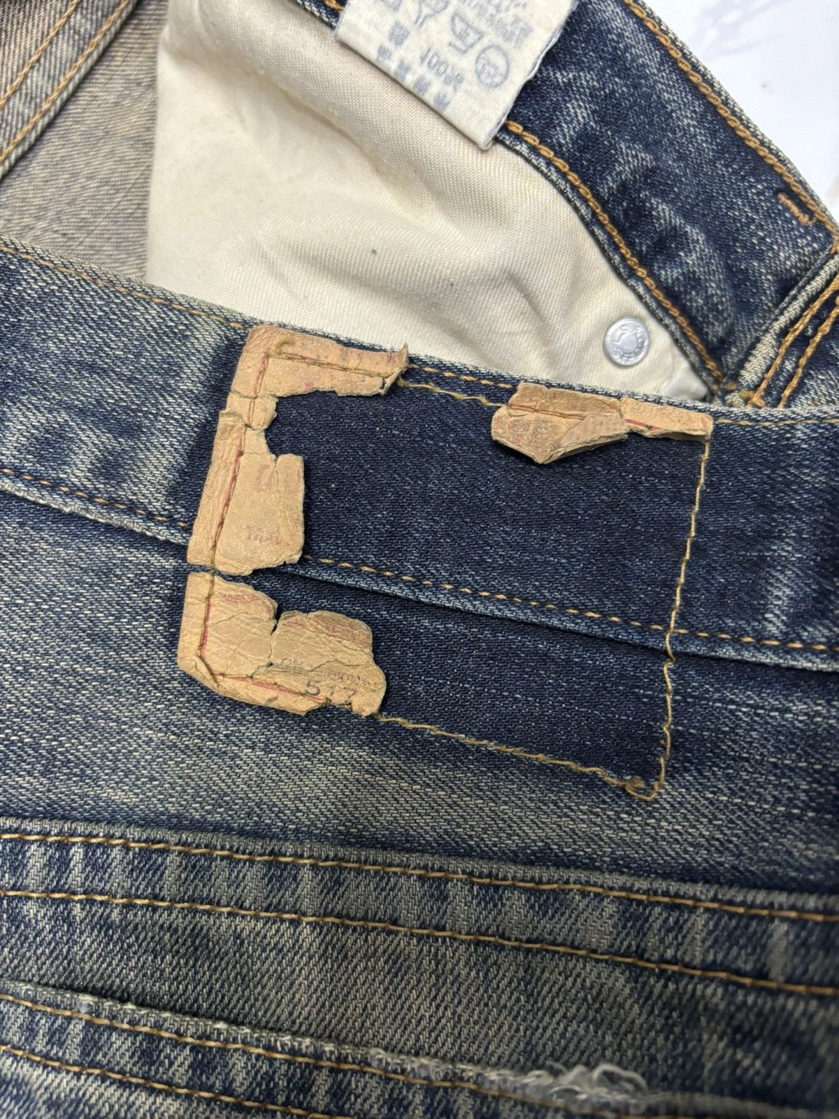 If Six Was Nine × Levi's 🔥VTG LEVIS 517 FLARE RUSTY DISTRESSED DENIM FLARED JEANS Size US 32 / EU 48 - 10 Thumbnail