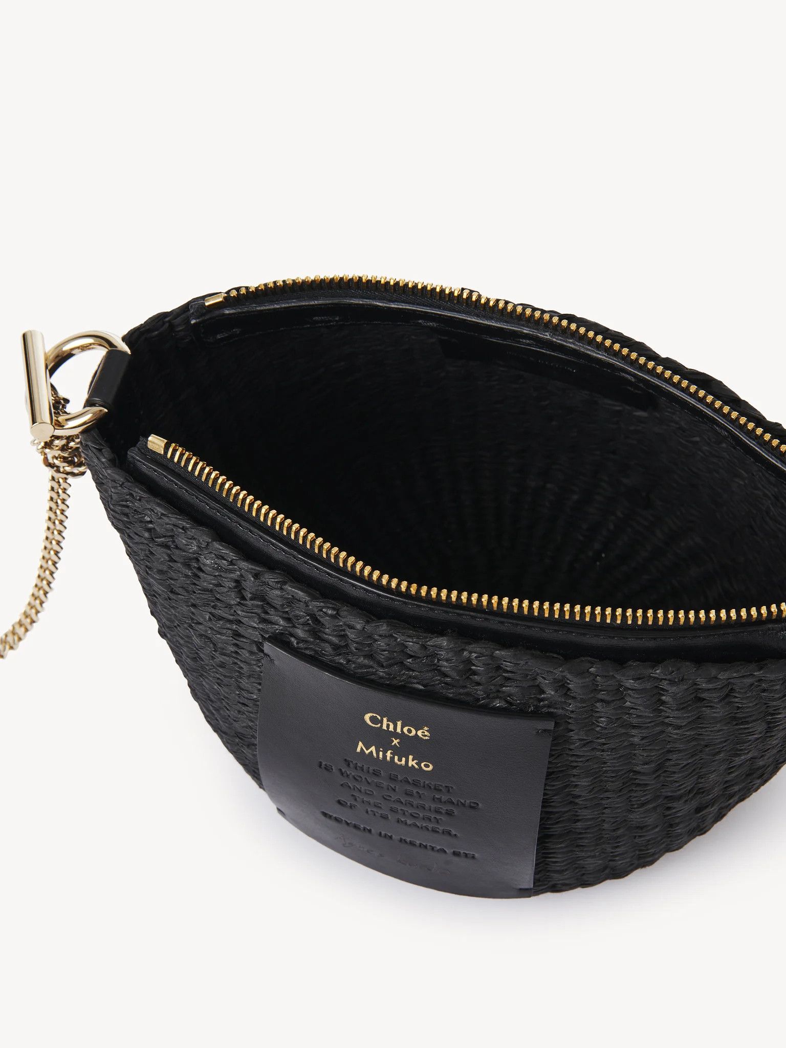 Chloe oc11z0525 Size: OS / Mini Basket Bag With Chain in Black Size ONE SIZE - 5 Thumbnail
