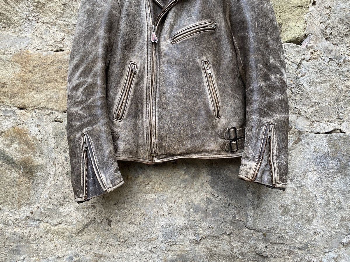 Vintage Rare Vintage 80s True Punk Distressed Leather Biker Jacket Size US M / EU 48-50 / 2 - 5 Thumbnail