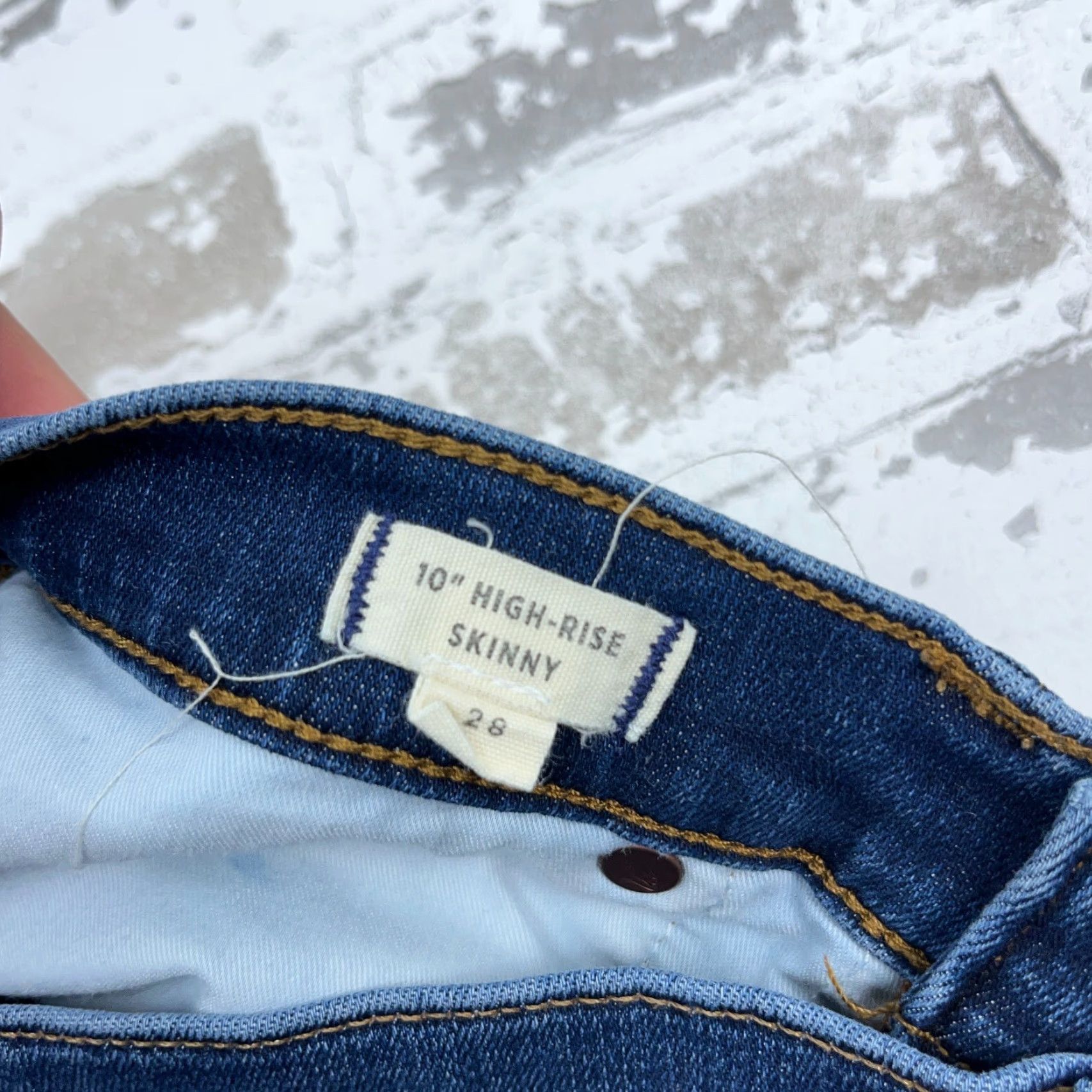 Madewell Madewell Jeans Women 28 High Rise Skinny Fit Dark Wash Stretch Faded Pants Size 28" / US 6 / IT 42 - 5 Thumbnail