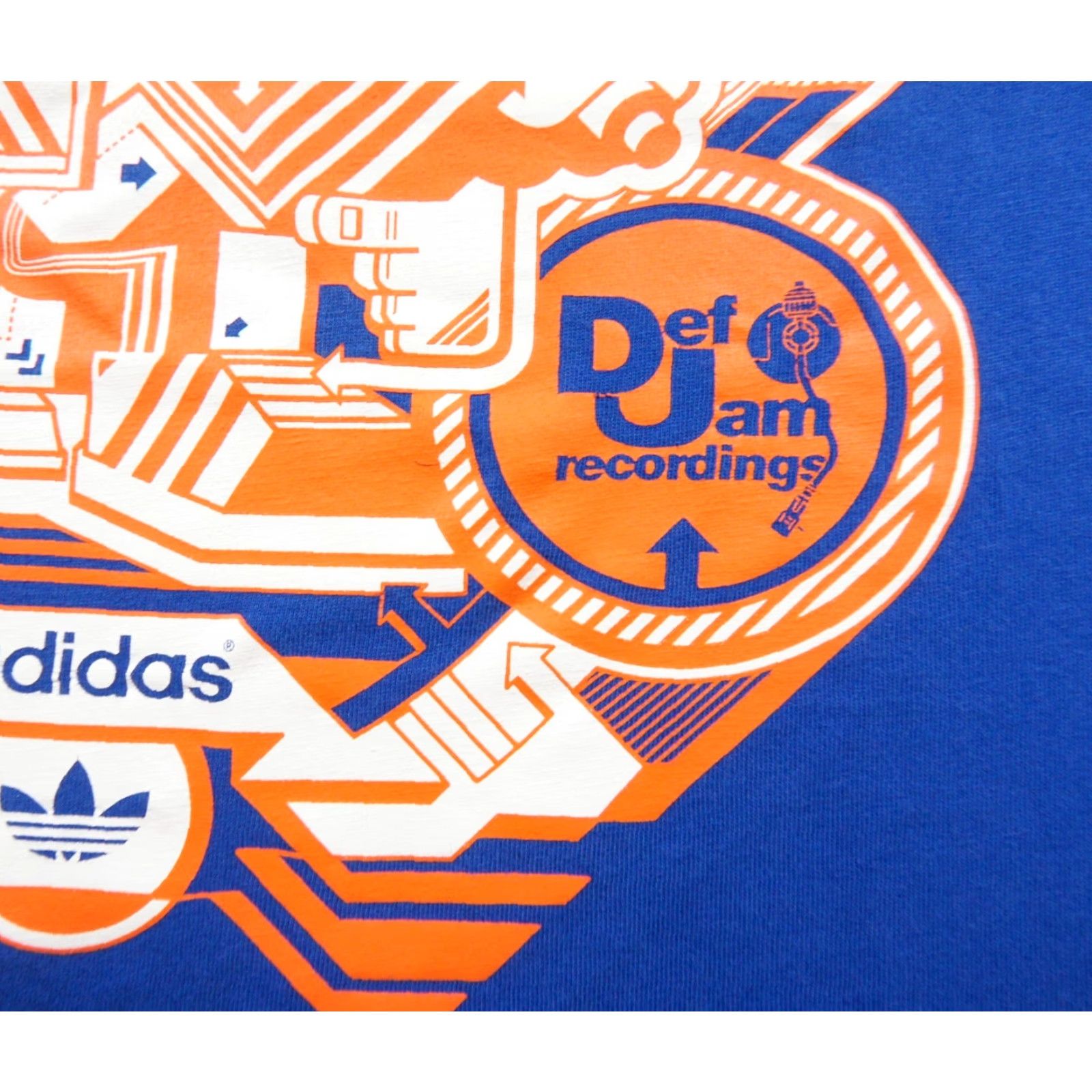 Adidas Adidas Shirt Mens Large Blue Def Jam Hip Hop Graphic Tee Trefoil Crewneck Adult Size US L / EU 52-54 / 3 - 3 Thumbnail