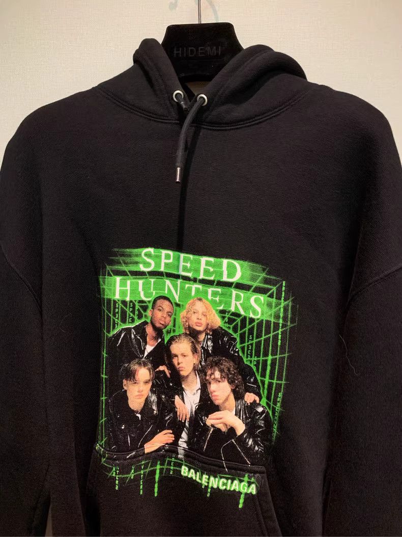 Balenciaga Balenciaga SS19 SpeedHunters Matrix Print Hoodie Size US XS / EU 42 / 0 - 3 Thumbnail