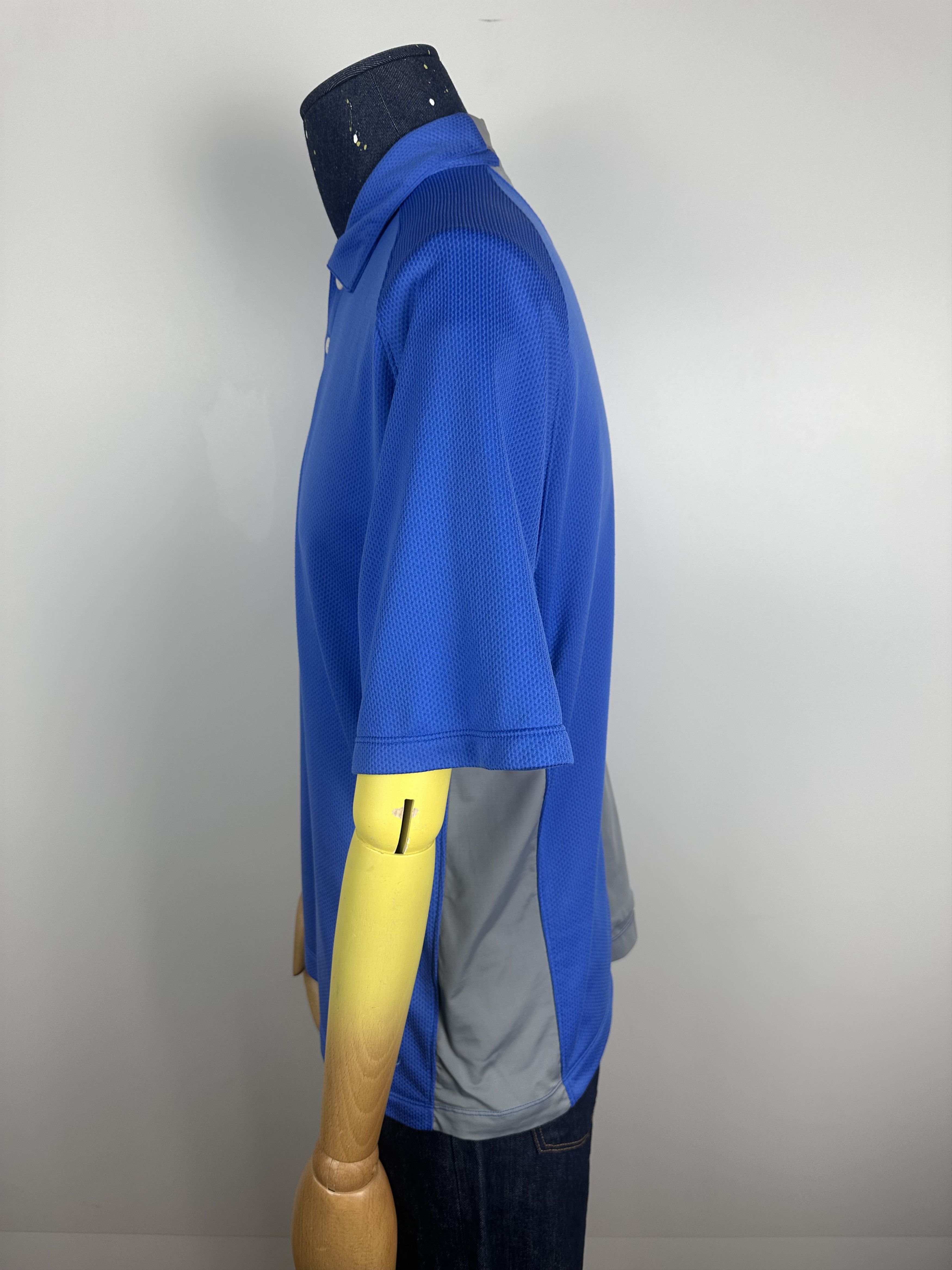Nike × Vintage Vintage Nike Performance Knitted Polo Logo Blue Size L Size US L / EU 52-54 / 3 - 5 Thumbnail