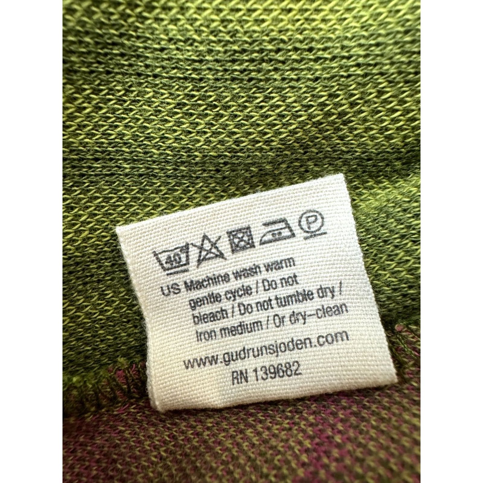 Vintage Gudrun Sjoden womens green cotton Dress Size M Size M / US 6-8 / IT 42-44 - 6 Thumbnail