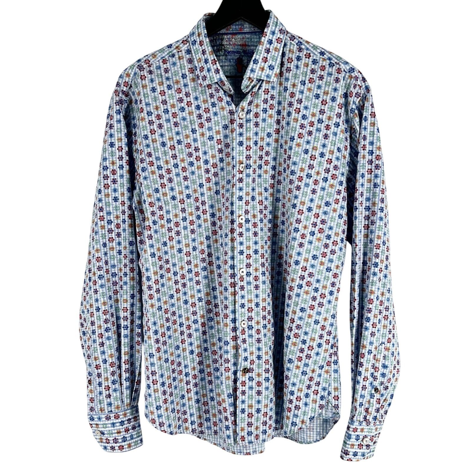 Luciano Visconti Black label Stripe Pixel dress shirt M