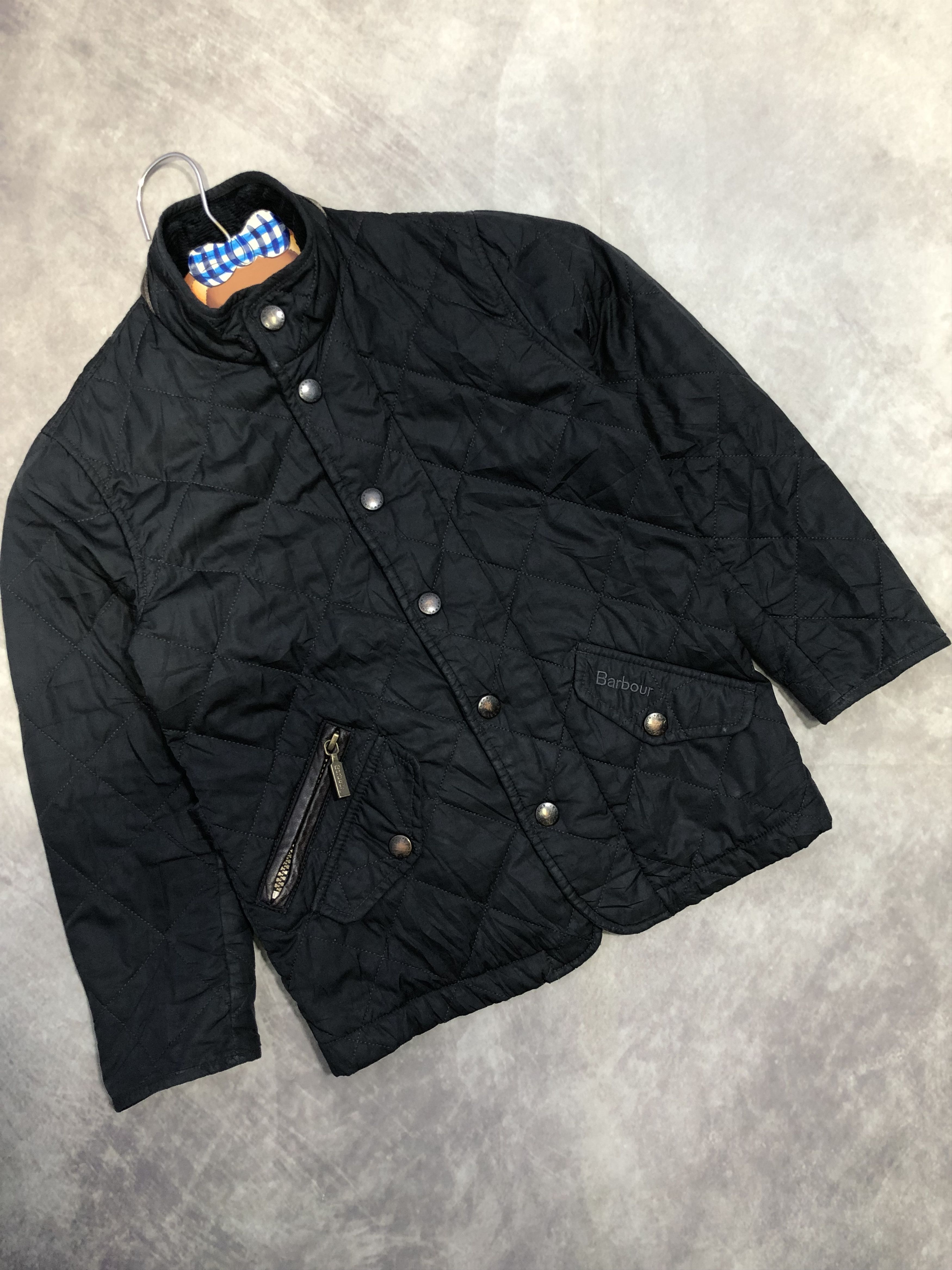 Barbour × Streetwear × Vintage Barbour Quilted Chore Coat Drab Military ...