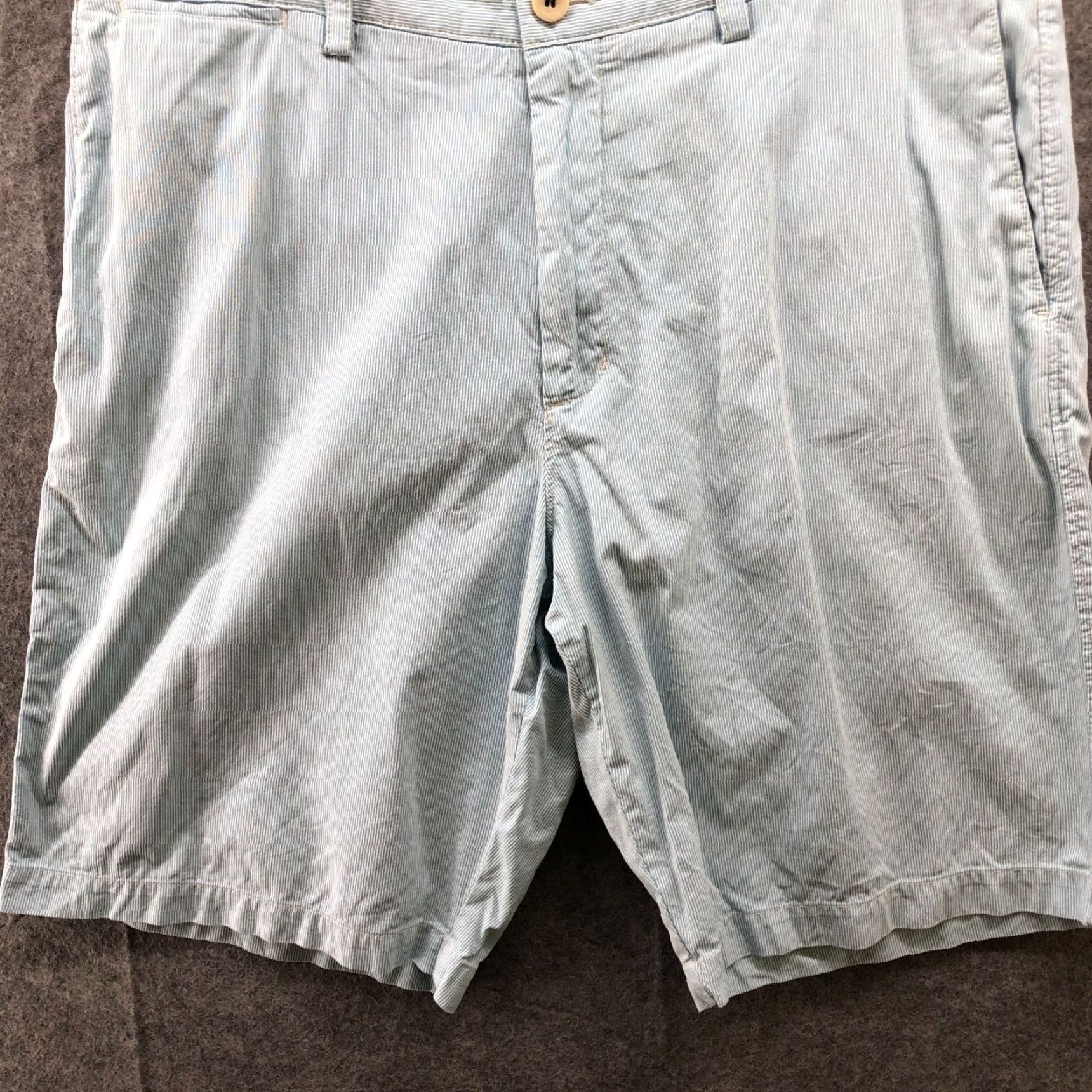 Banana Republic Banana Republic Lightweight Chino Short Mens 36 Blue White Stripe Resort Casual Slim Fit? Size US 36 / EU 52 - 4 Thumbnail