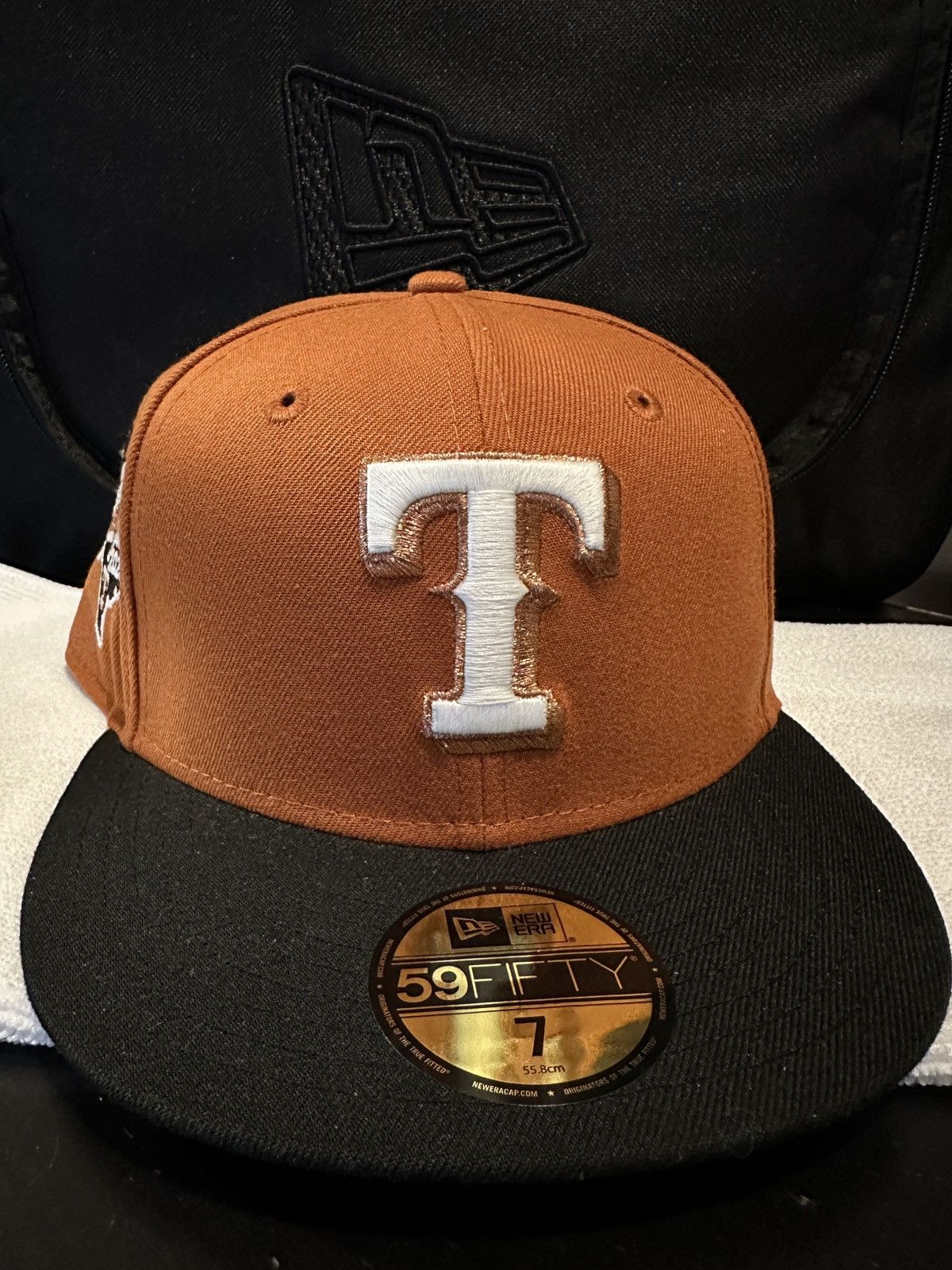 New Era New Era Burnt Orange Size 7 Texas Rangers GLOW Size ONE SIZE - 1 Thumbnail