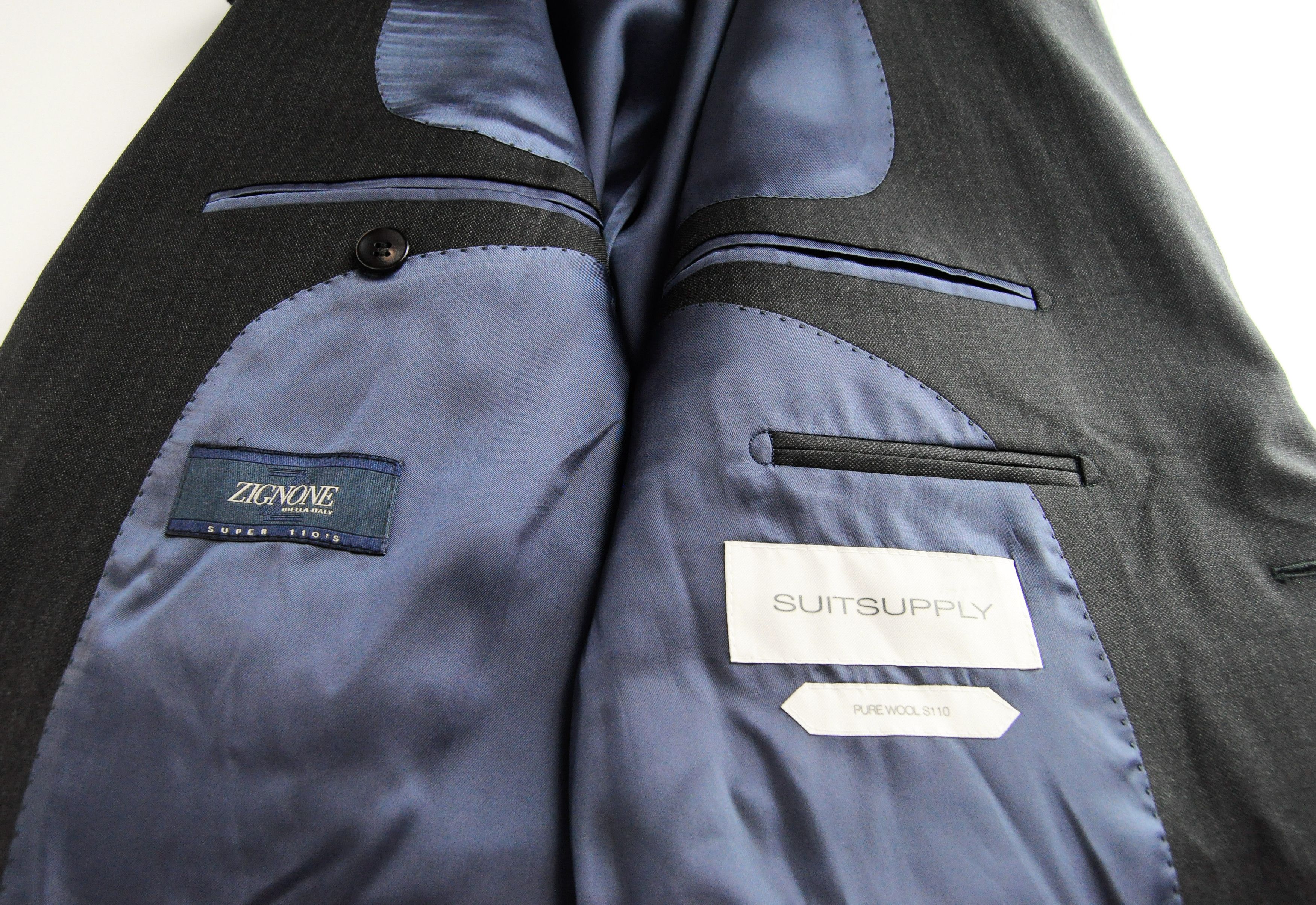 Suitsupply NAPOLI UK38R Wool Super110 Grey Blazer 54496 Size 38R - 5 Thumbnail