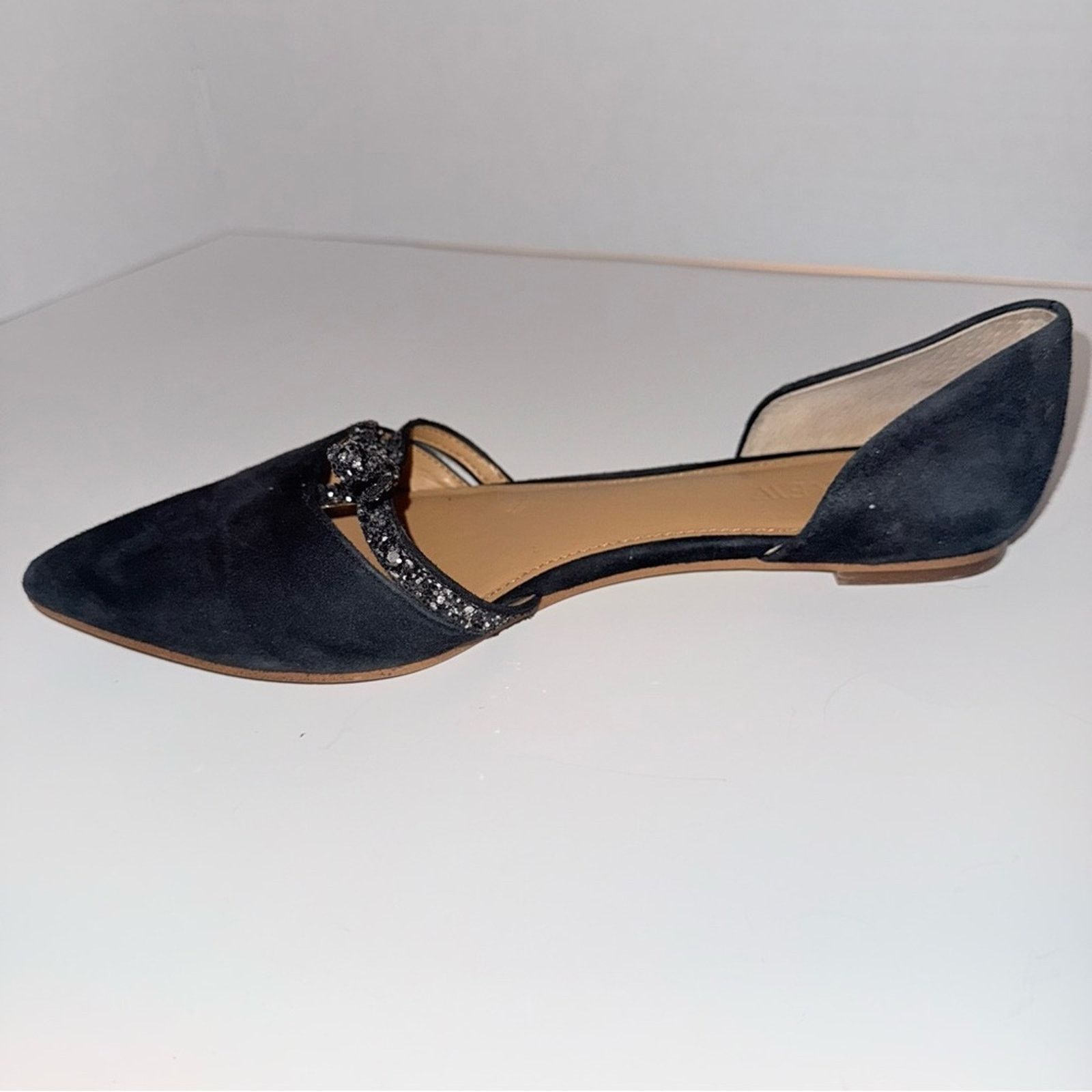 J.Crew J.CREW suede pointed glitter bow whimsigoth party flats 9B Size US 9 / IT 39 - 6 Thumbnail