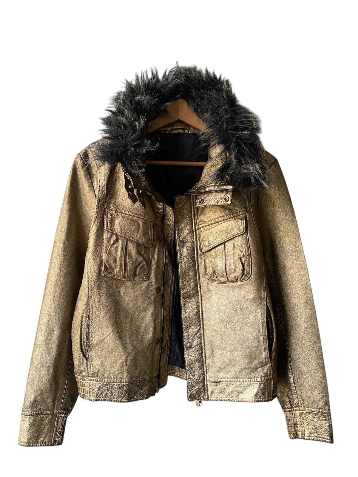 Tornado Mart 2000s Tornado Mart Faux Fur Leather Jacket Size US M / EU 48-50 / 2 - 1 Thumbnail