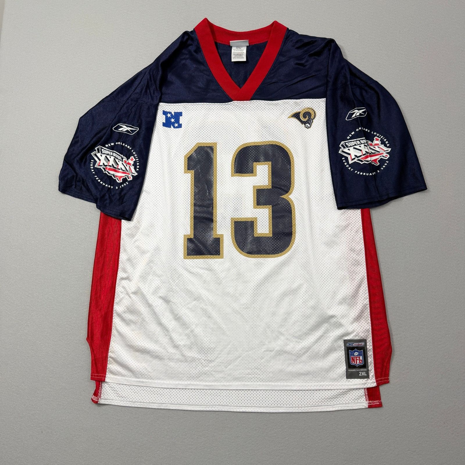 Vintage St. Louis Rams Kurt Warner Super Bowl XXXVI Jersey
