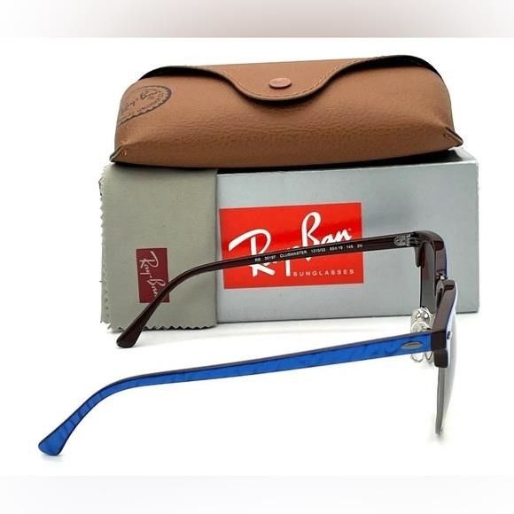 RayBan Ray Ban RB3016F Wrinkled Blue on Brown / Gray Gradient 55mm Size ONE SIZE - 5 Thumbnail