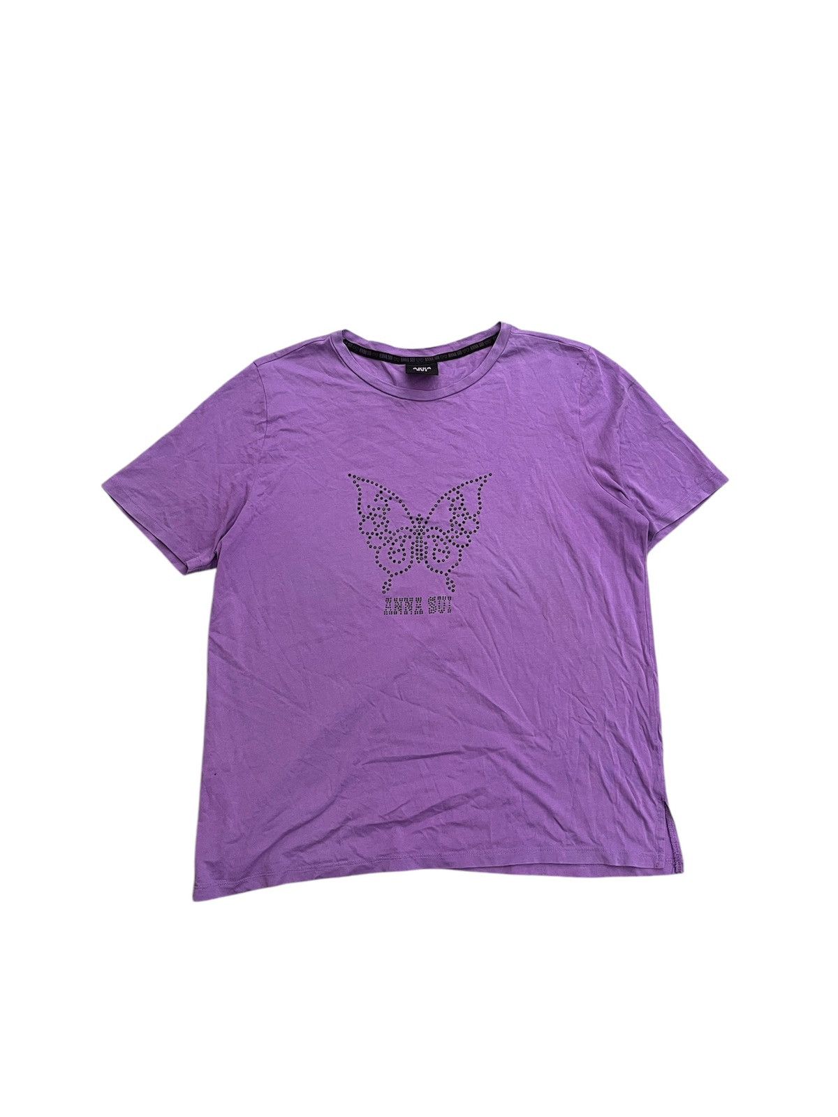 Japanese Brand ANNA SUI STUDED FLOWER OVERSIZE TEE Size US M / EU 48-50 / 2 - 1 Thumbnail