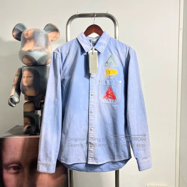 Dior Dior Size39 Graffiti denim shirt jacket Size US XXS / EU 40 - 1 Thumbnail