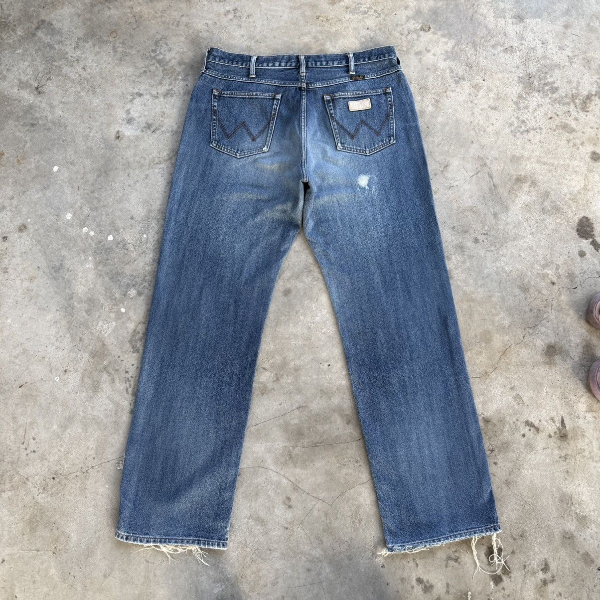 Wrangler W36x31.5 Vintage Wrangler Faded Mud Wash Denim Jean pants Size US 36 / EU 52 - 9 Thumbnail
