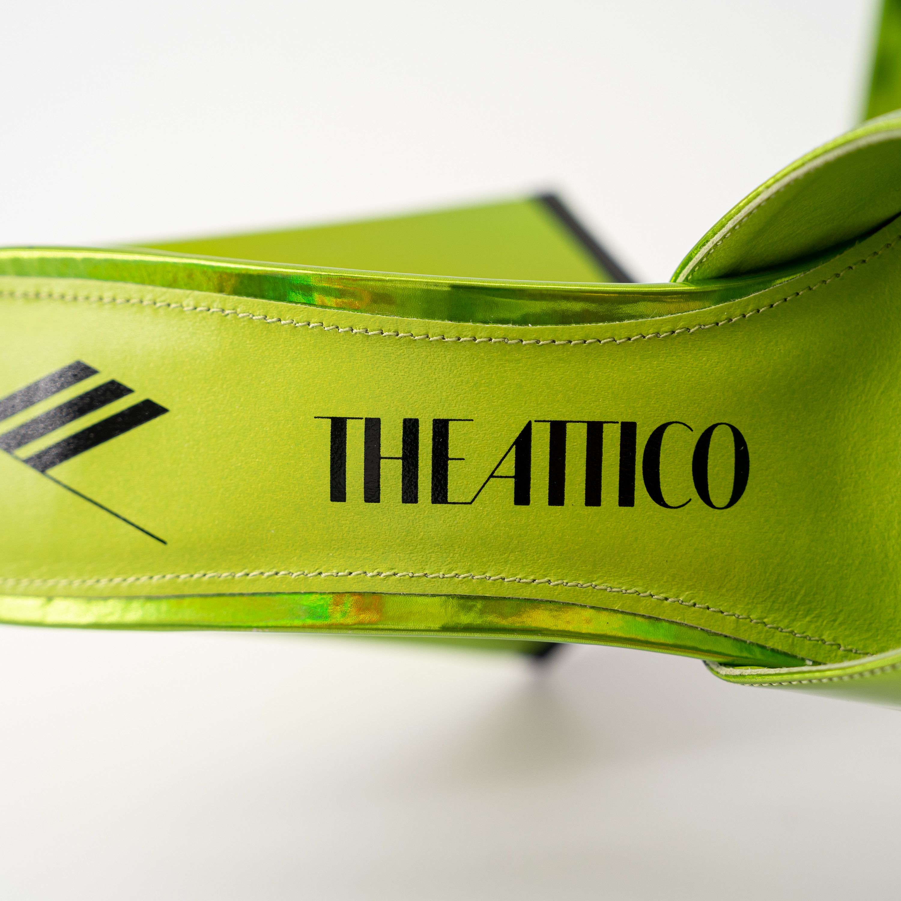 The Attico 37.5 The Attico Devon Mules Heels Lime Green Size US 7.5 / IT 37.5 - 7 Thumbnail