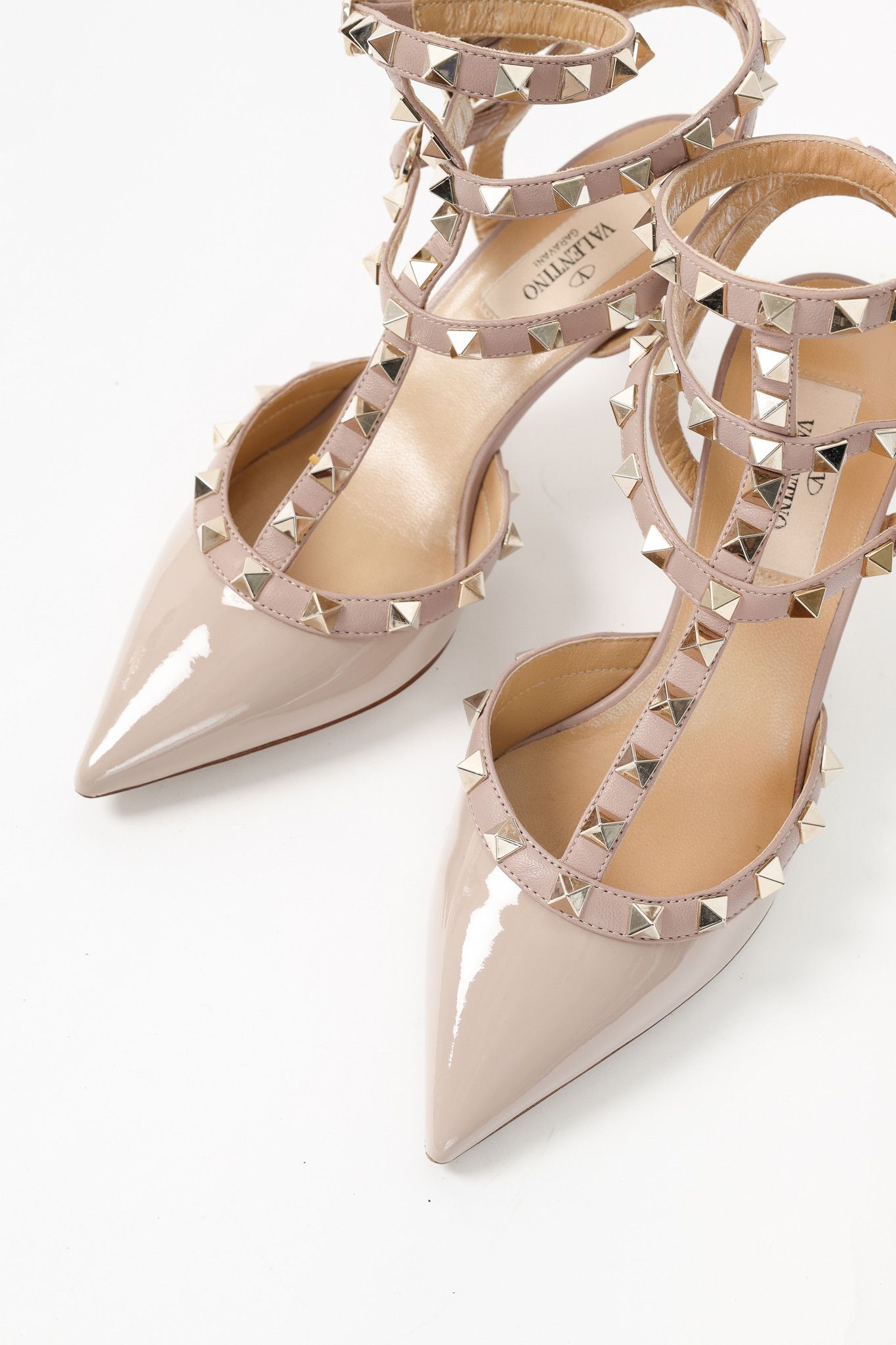 Valentino Valentino Garavani Rockstud 65 Patent Leather Caged Pumps Size US 4.5 / IT 34.5 - 6 Thumbnail