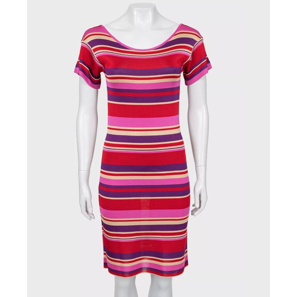 Dior Christian Dior Striped Fitted Dress - Size XS (IT38) Size XS / US 0-2 / IT 36-38 - 1 Thumbnail