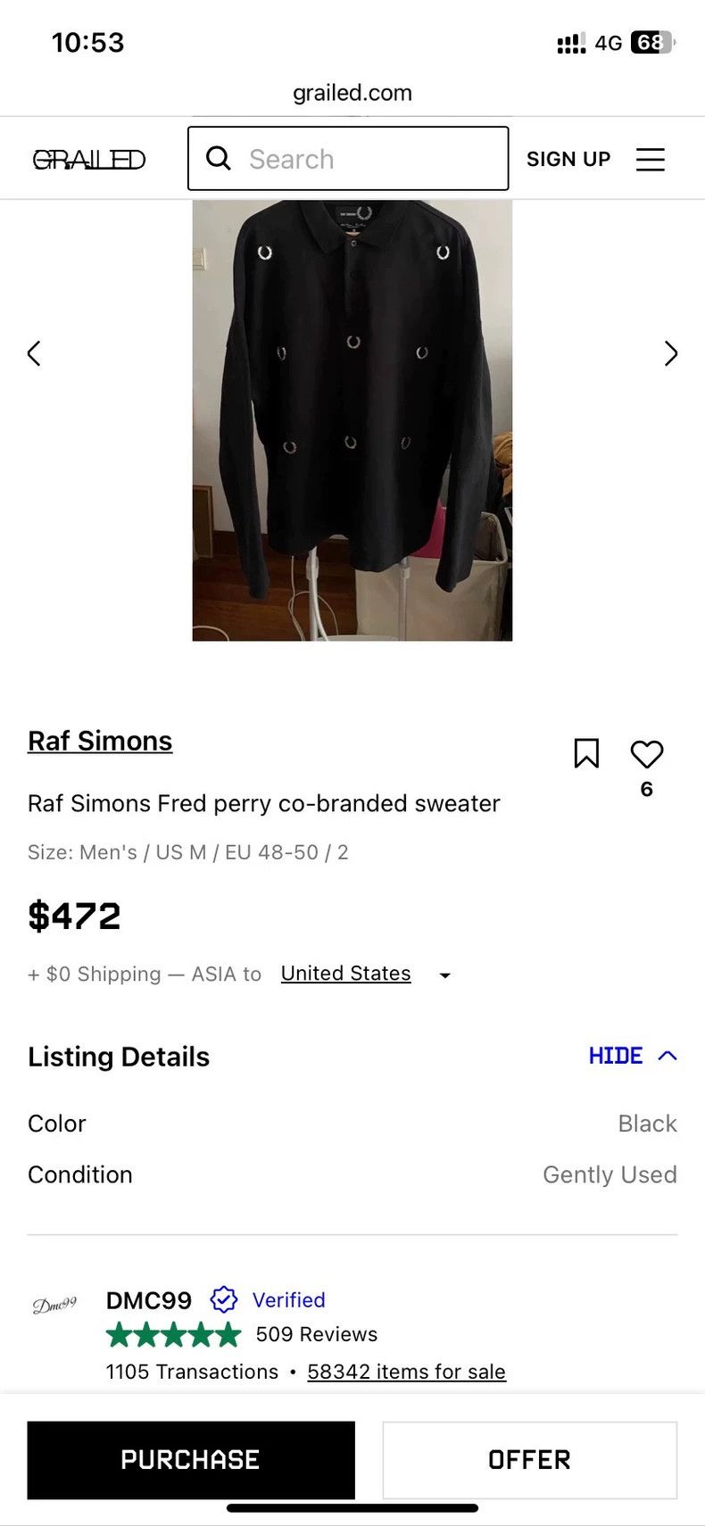 Raf Simons Raf Simons Co-branded iron ring sweatshirt Size US M / EU 48-50 / 2 - 8 Thumbnail