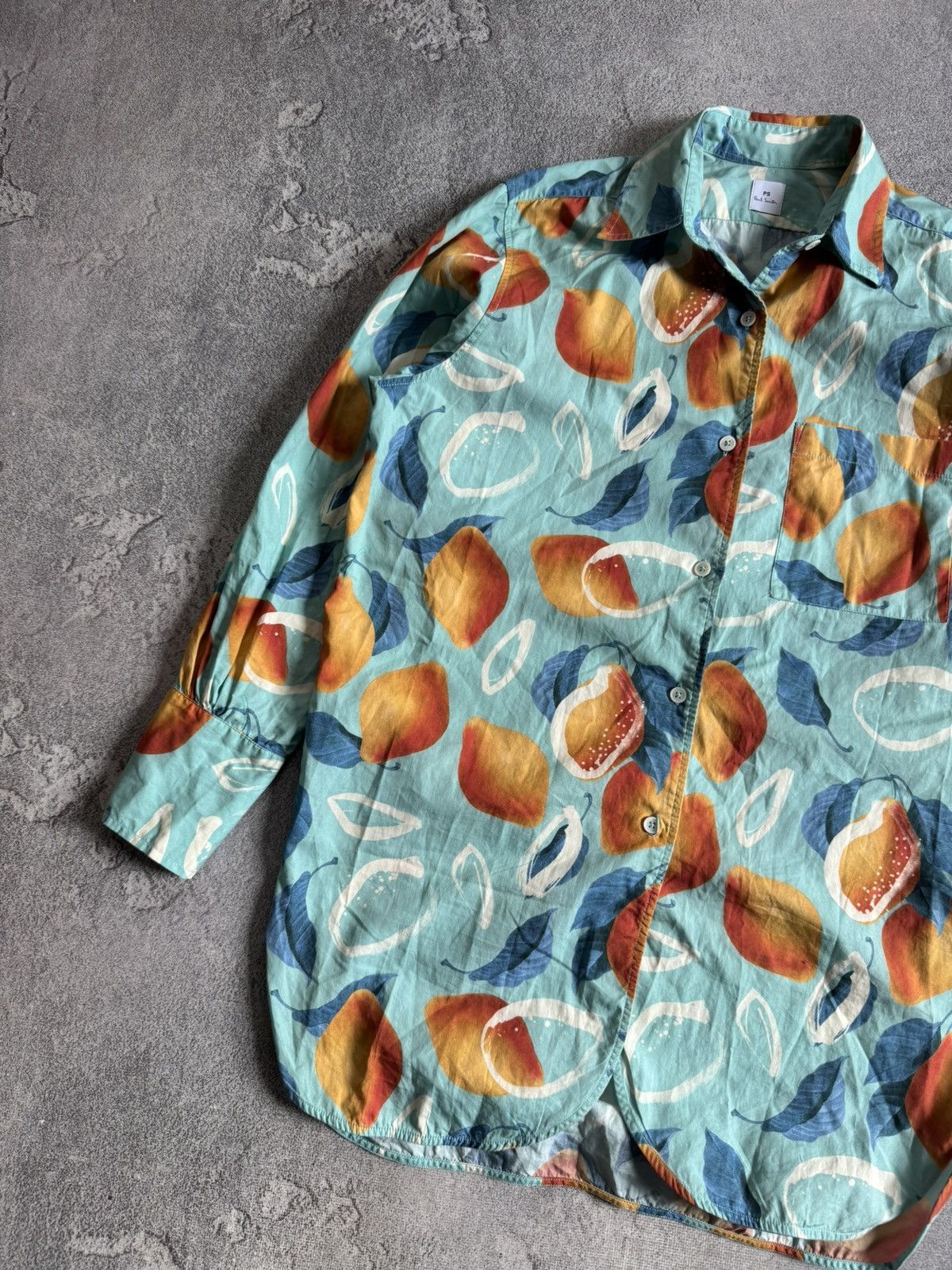 Paul Smith PS Paul Smith 36 all printed mango 🥭 shirt button up blouse Size S / US 4 / IT 40 - 7 Thumbnail