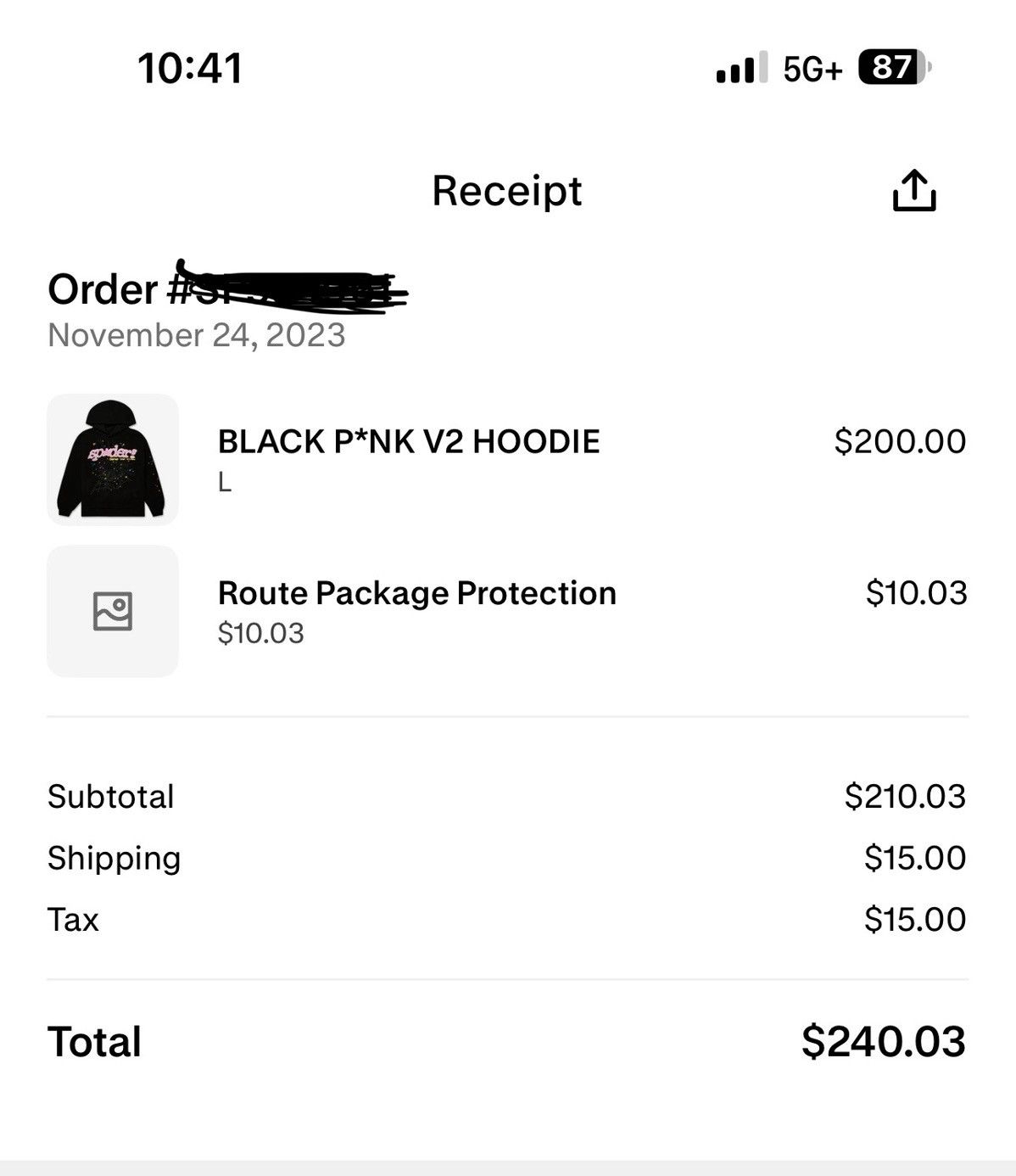 Sp5der L – Sp5der P*NK V2 Hoodie Black – Authentic Size US L / EU 52-54 / 3 - 5 Thumbnail