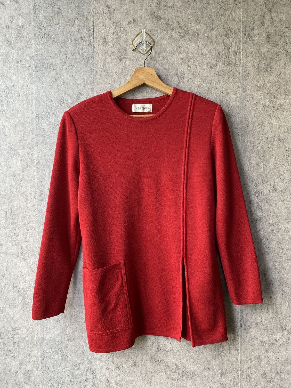 Vintage × Yves Saint Laurent Vintage 90s Yves Saint Laurent Wool Long Sleeve Shirt Size S / US 4 / IT 40 - 1 Thumbnail