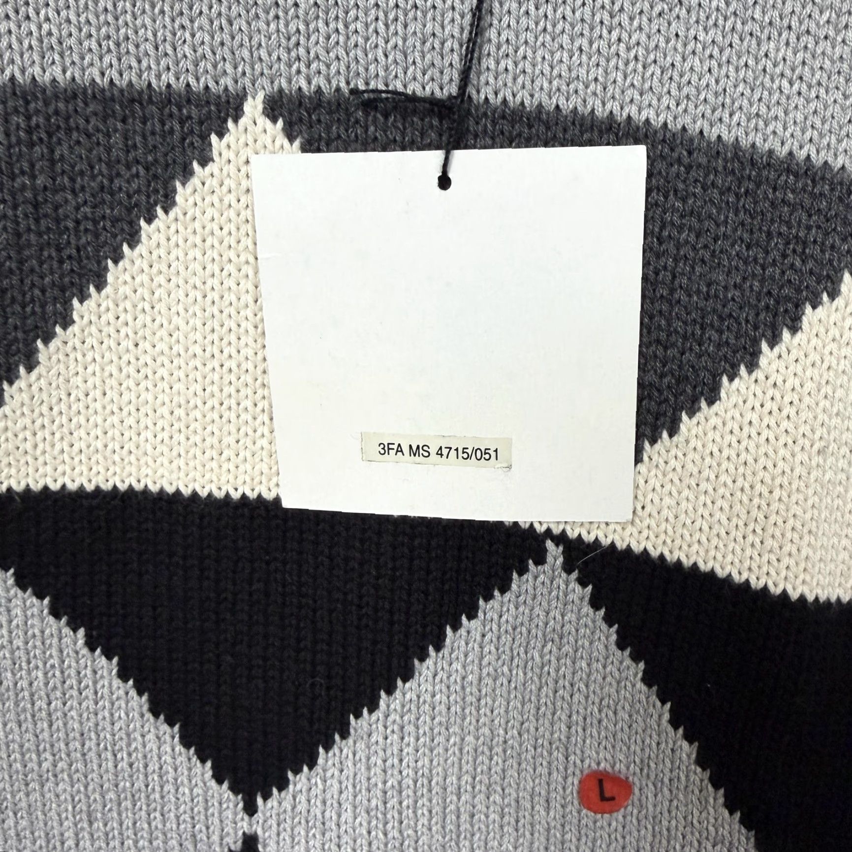 Vintage VTG Basix Fenn Wright & Manson Sweater Mens L Black Argyle Diamond Geometric Grunge 90s Crew Neck Knit Pullover Size US L / EU 52-54 / 3 - 3 Thumbnail
