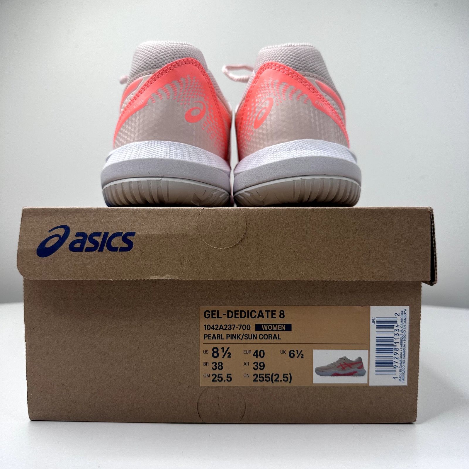 Asics ASICS Women's Gel-Dedicate 8 Pearl Pink/Sun Coral US 8.5 Size US 8.5 / IT 38.5 - 5 Thumbnail