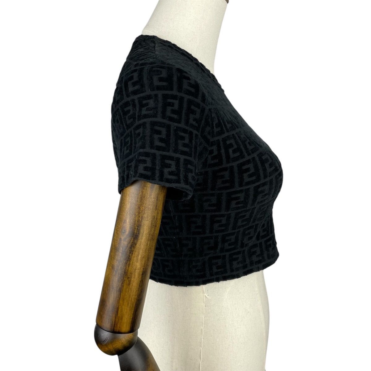 Fendi Vintage Fendi Roma Zucca Monogram Velvet Terry Cloth Size S / US 4 / IT 40 - 2 Thumbnail