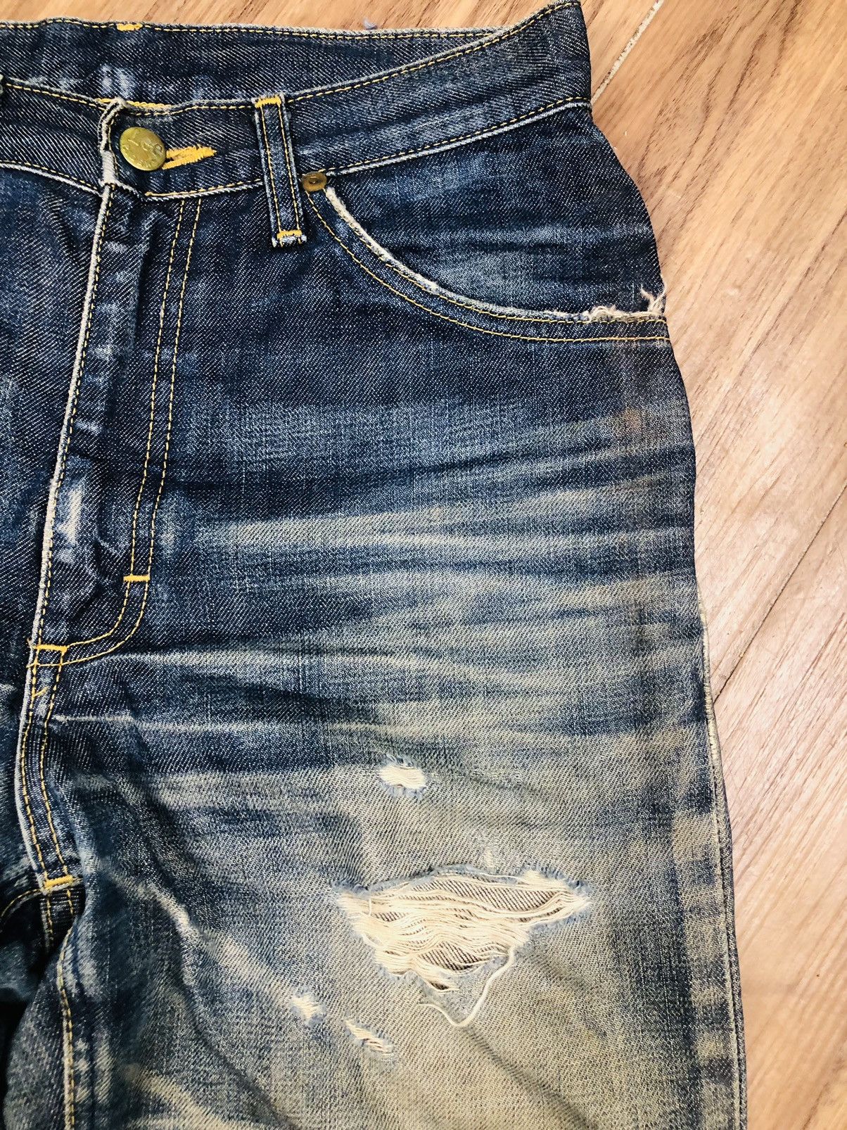 Lee Lee Vintage Flare Jeans High Waist Distressed (37) Size US 30 / EU 46 - 7 Thumbnail