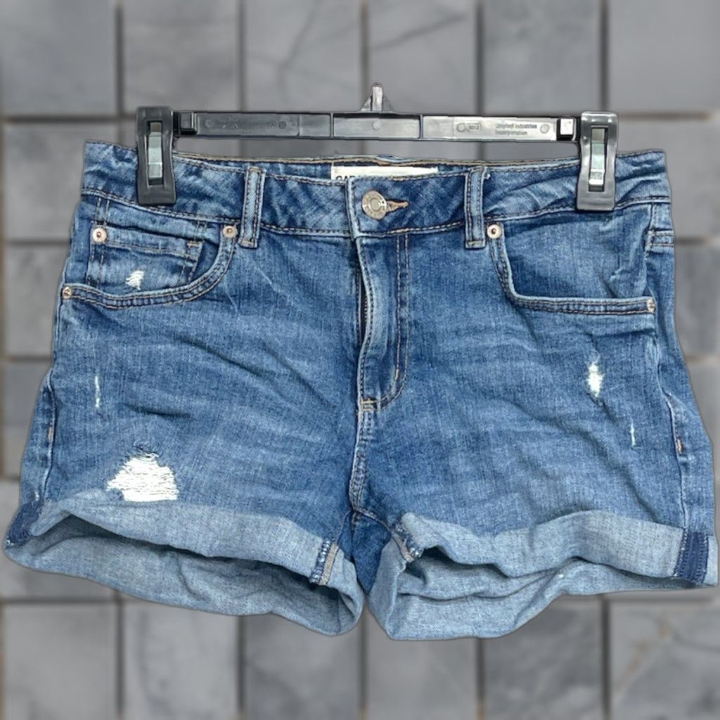 Garage Garage Jeans Shorts Women Juniors Size 3 Blue Denim Cotton Blend Beach Casual Pockets Belt Loops 5-Pocket Design Jorts Regular Inseam 2in Size 27" / US 4 / IT 40 - 1 Thumbnail