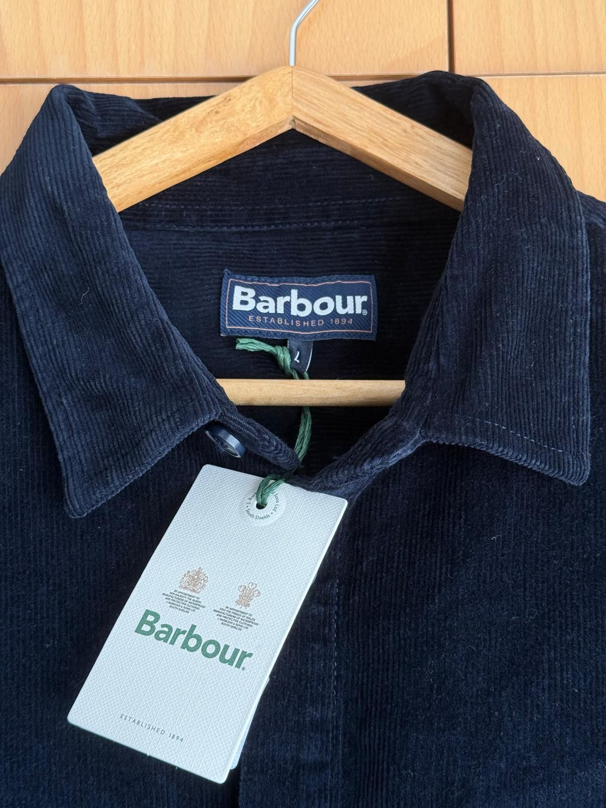 Barbour NWT Barbour Navy Corduroy Utility Overshirt - Size L Size US L / EU 52-54 / 3 - 4 Thumbnail
