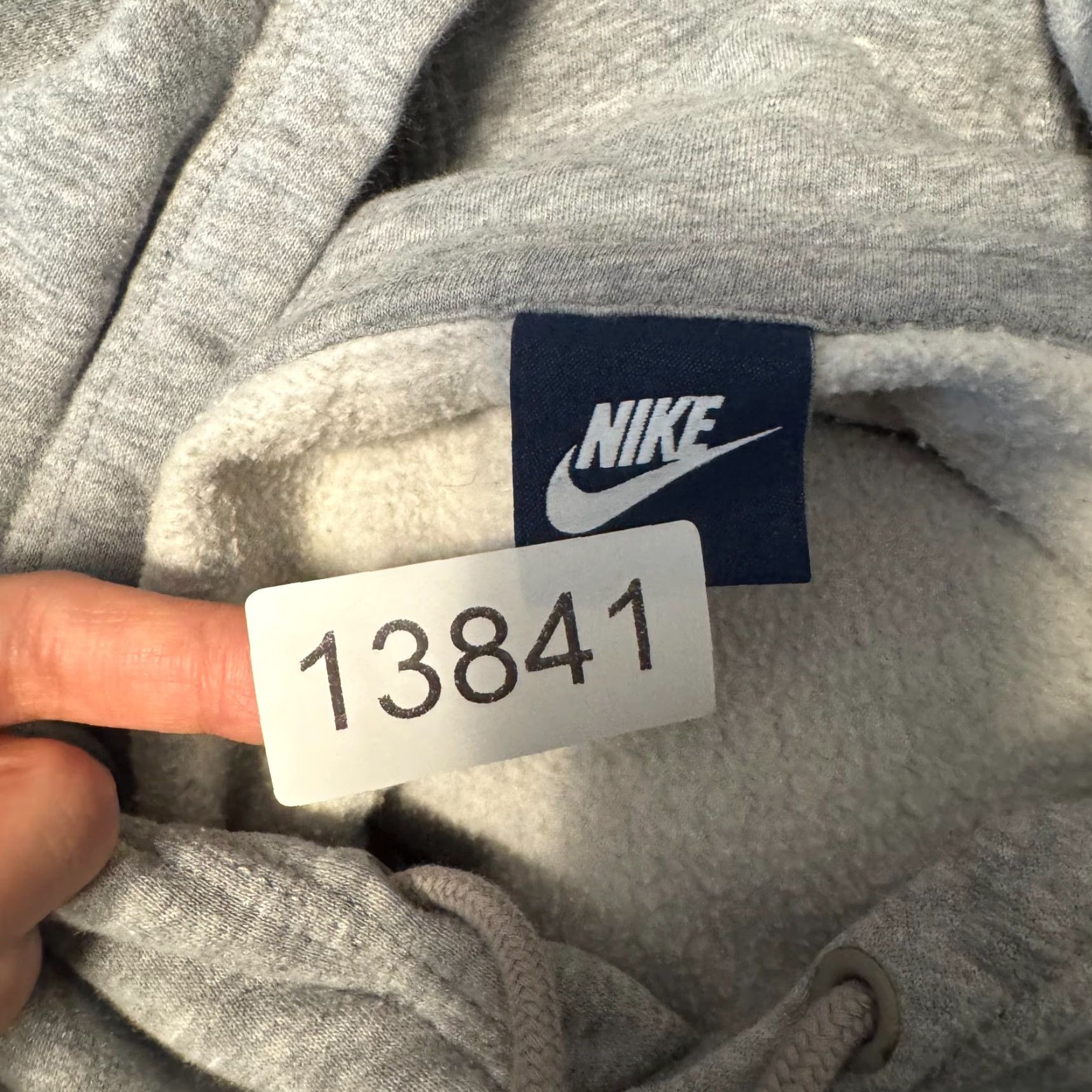 Nike Nike Hoodie Mens XL Heather Grey Logo Embroidered Kangaroo Sweatshirt Sweater Pullover Size US XL / EU 56 / 4 - 8 Thumbnail
