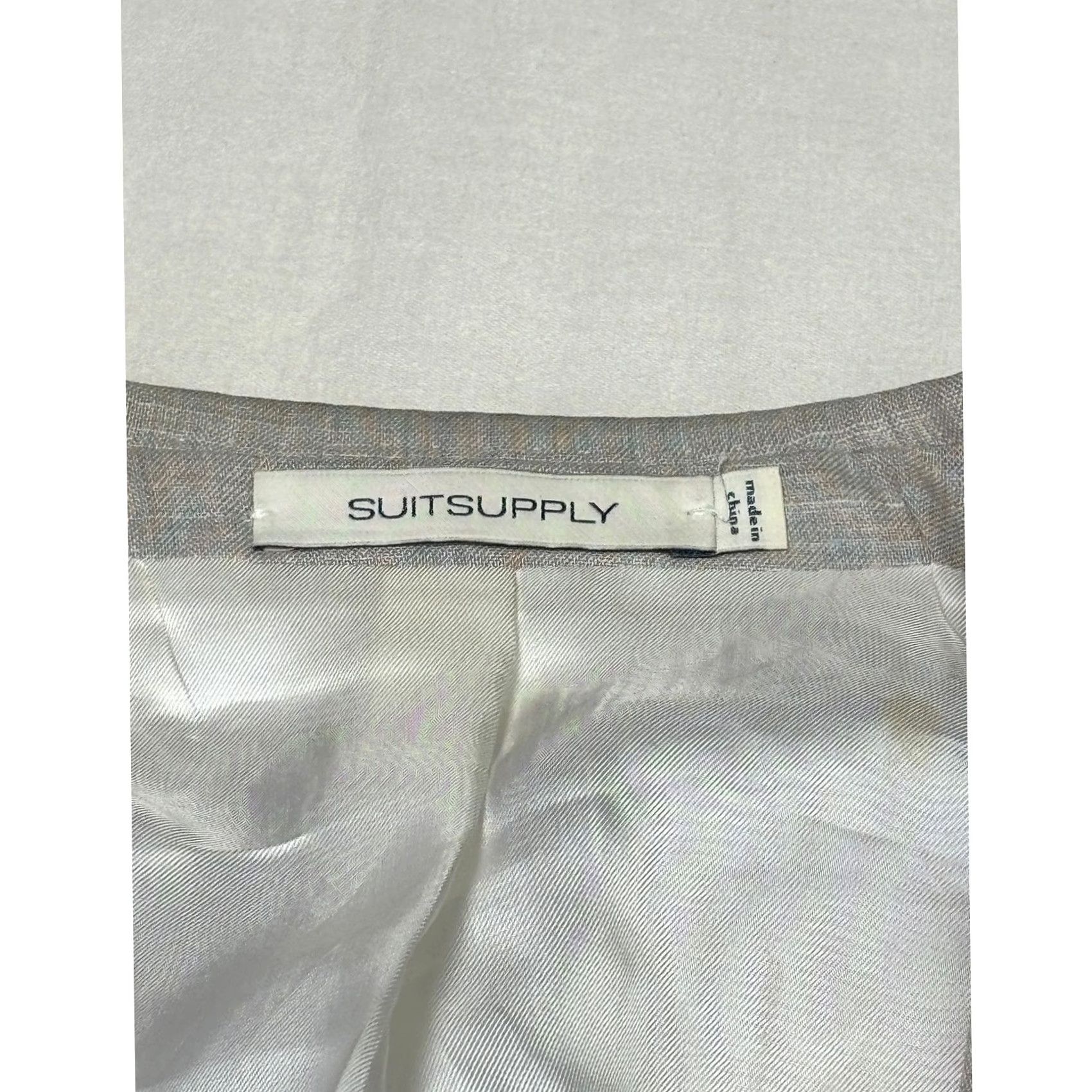 Suitsupply Suitsupply Havana Patch Blazer Light Grey Wool Silk Linen Slim Fit 34r Size 34R - 4 Thumbnail