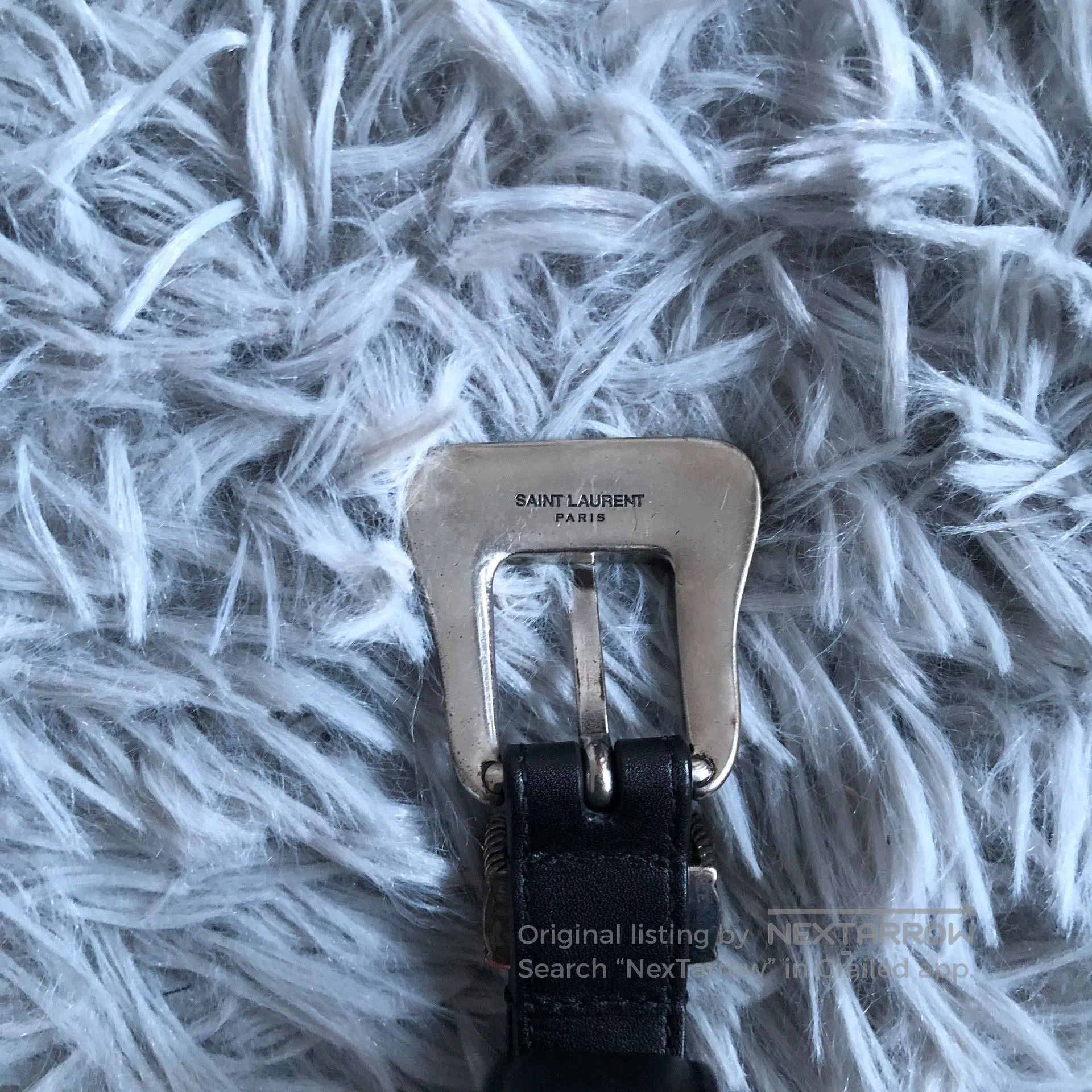 Saint Laurent Paris Saint Laurent SLP Engraved Leather Belt. Size ONE SIZE - 5 Thumbnail