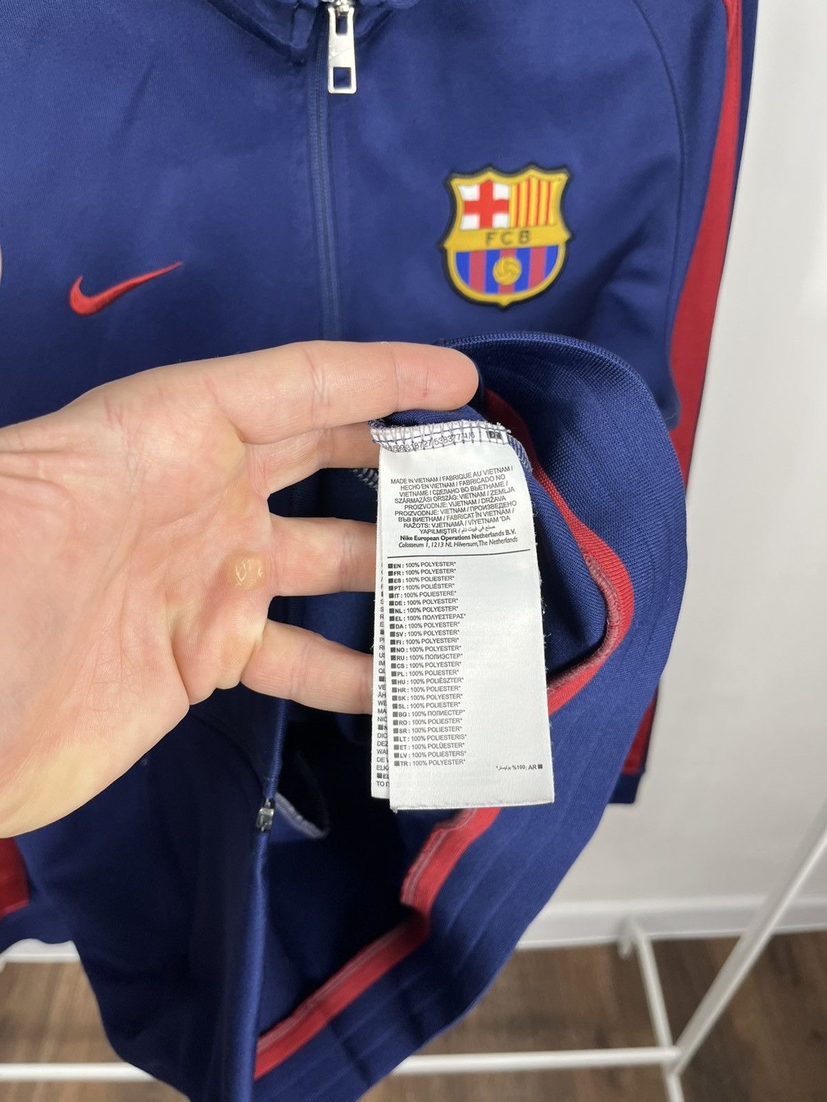 Nike Nike FC Barcelona 2015 season track jacket navy red M Size US M / EU 48-50 / 2 - 8 Thumbnail