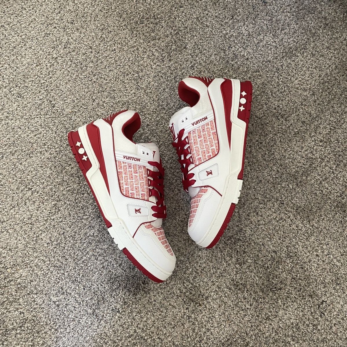Louis Vuitton LOUIS VUITTON TRAINER LADY PINK BRICK PRINT RARE Size US 10 / EU 43 - 1 Thumbnail
