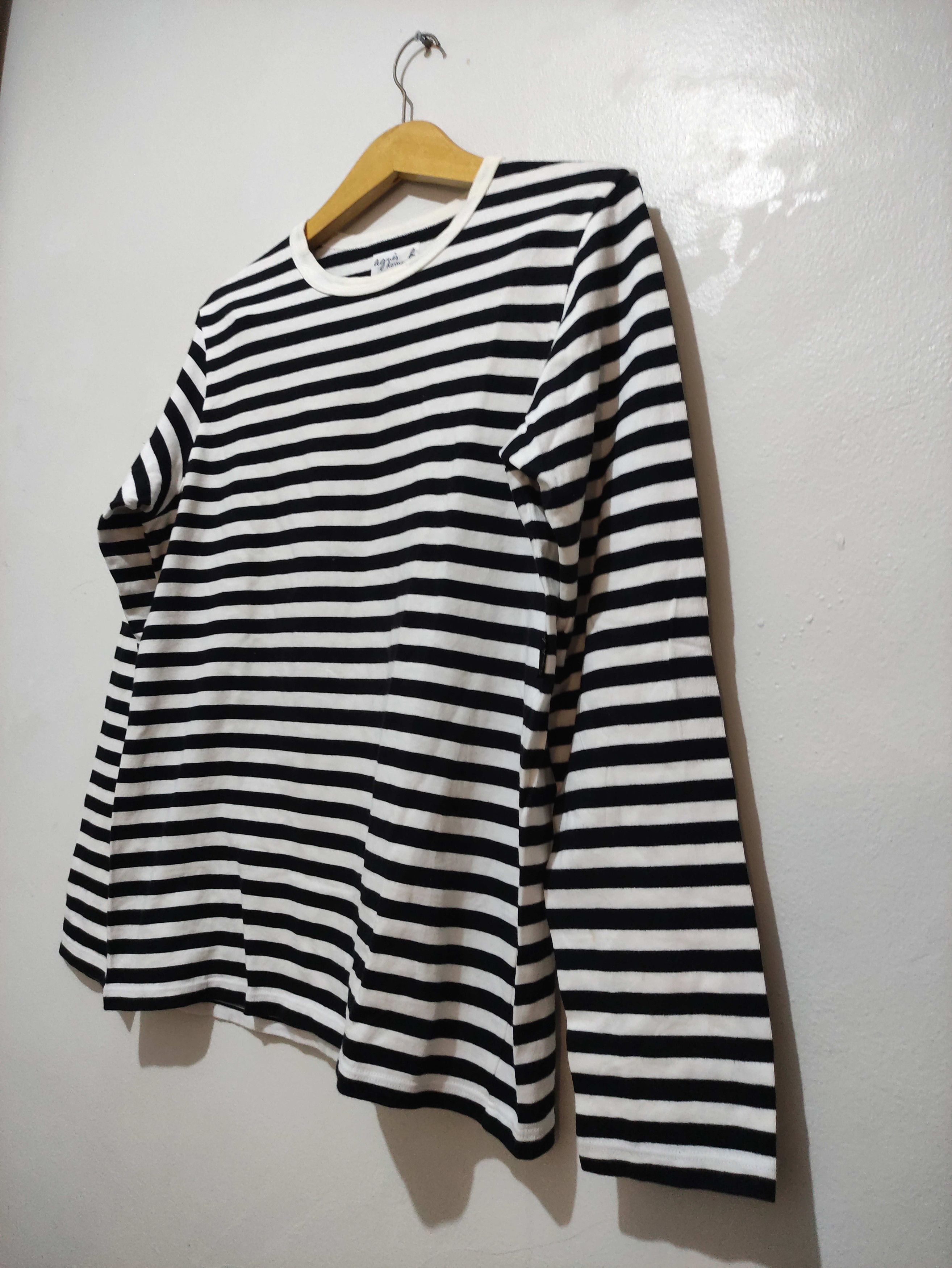 agnes b. Vintage Agnes B Stripe Longsleeve Size US M / EU 48-50 / 2 - 9 Thumbnail