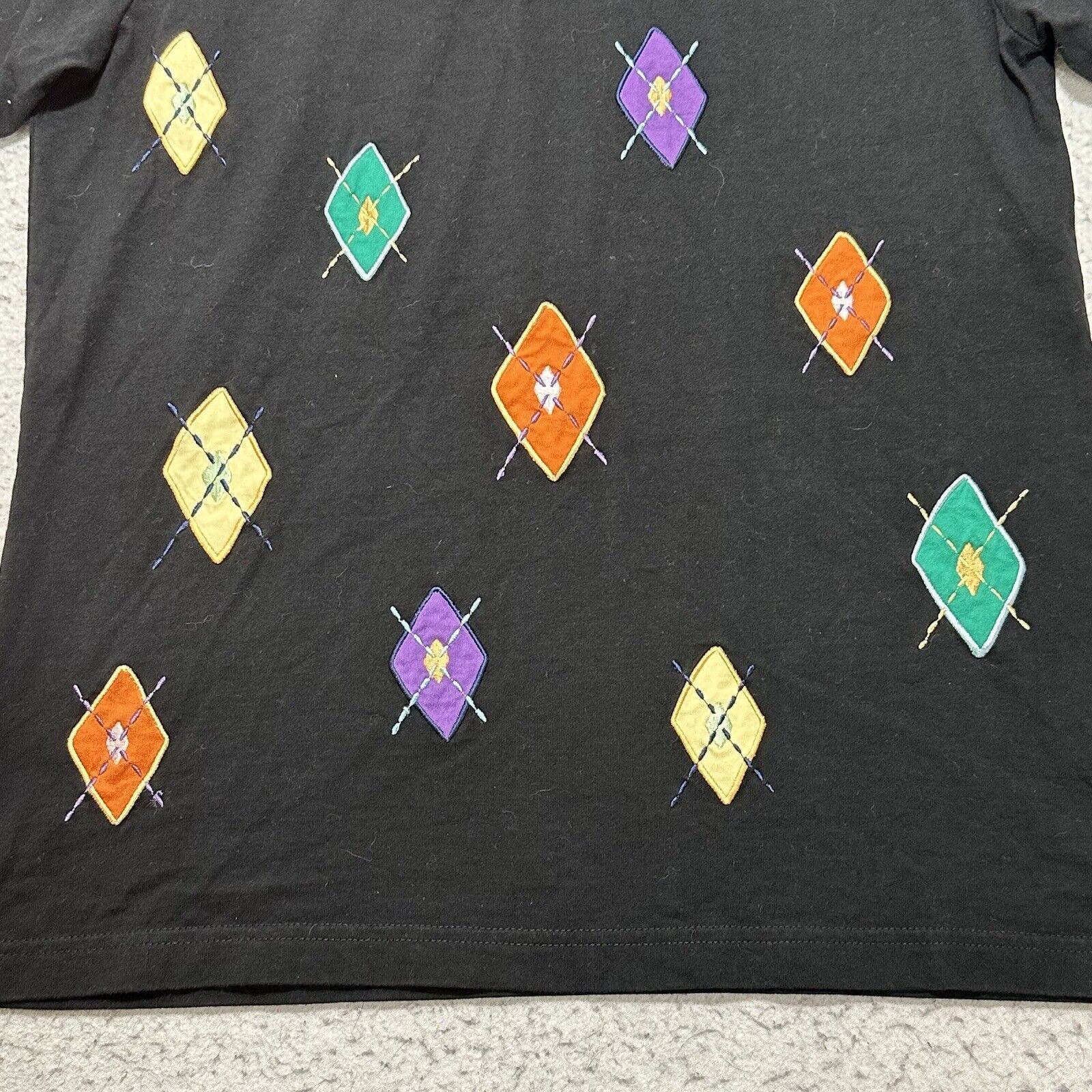 Teddy Fresh Teddy Fresh Small Argyle Applique Polo Short Sleeve Black Size US S / EU 44-46 / 1 - 8 Thumbnail