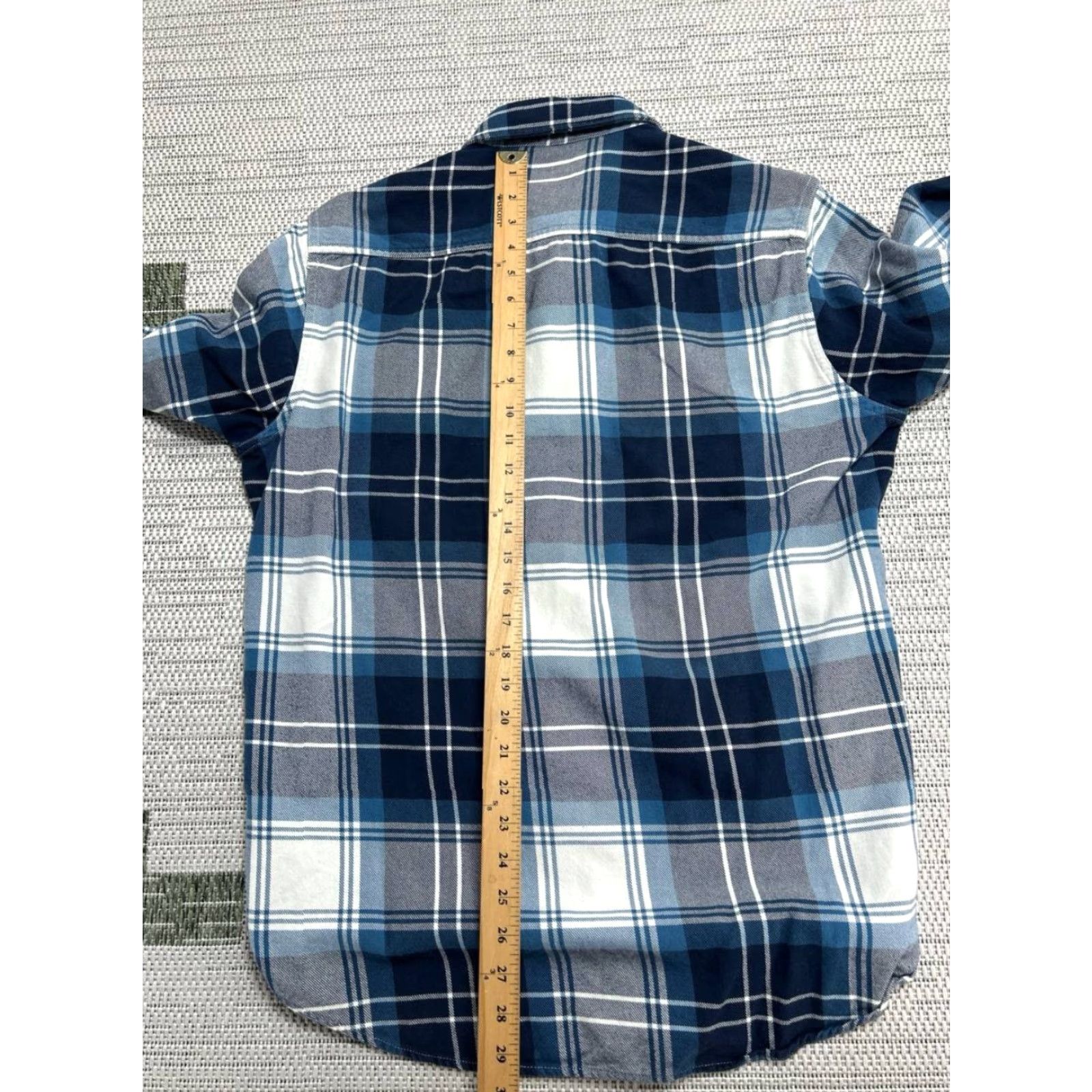 Bonobos Bonobos Shirt L Flannel Plaid Slim Fit Cotton Pockets Button Up Blue Casual Travel Mens Size US L / EU 52-54 / 3 - 7 Thumbnail
