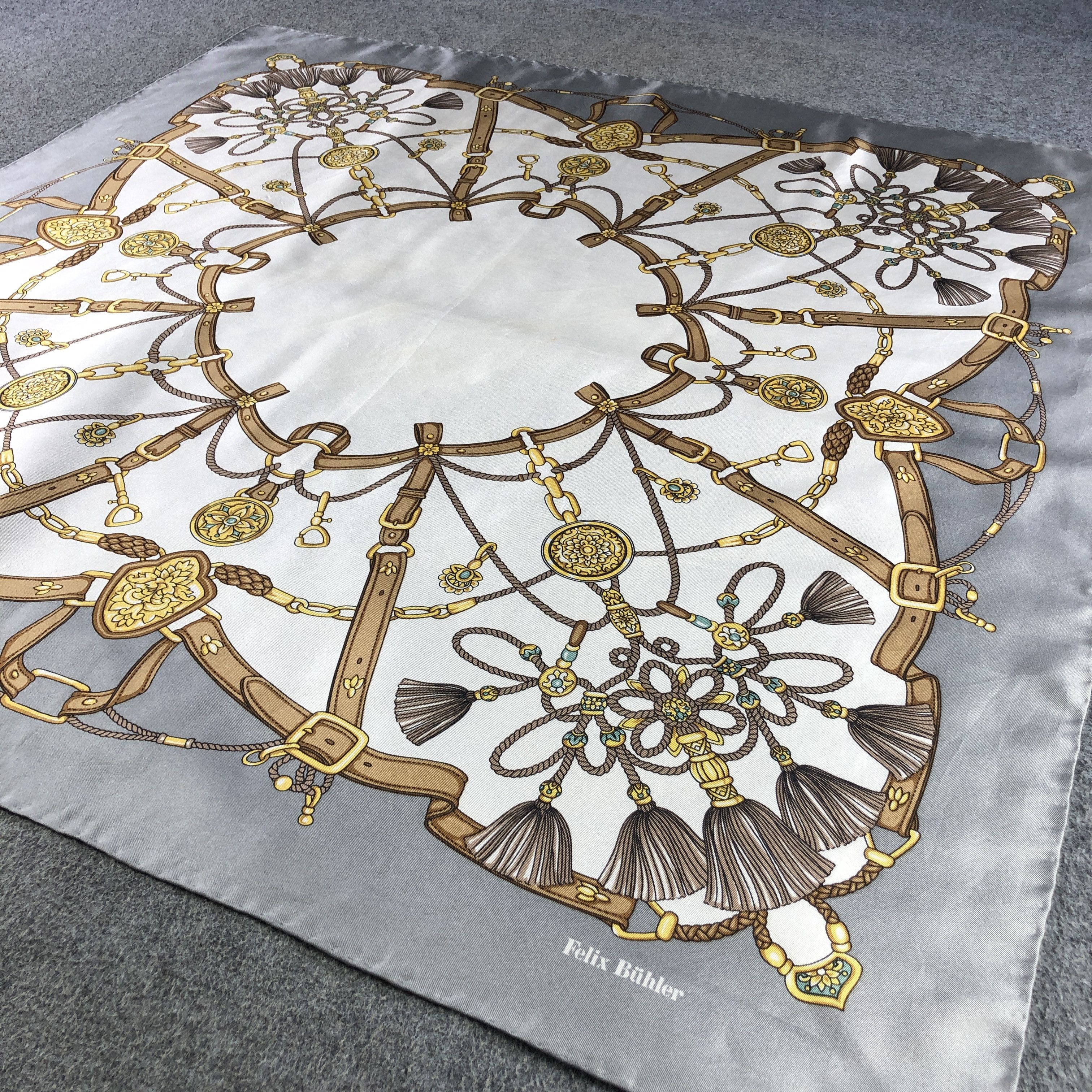 Japanese Brand Felix Buhler Luxury Hand Rolled Silk Scarf M1110 Size ONE SIZE - 3 Thumbnail